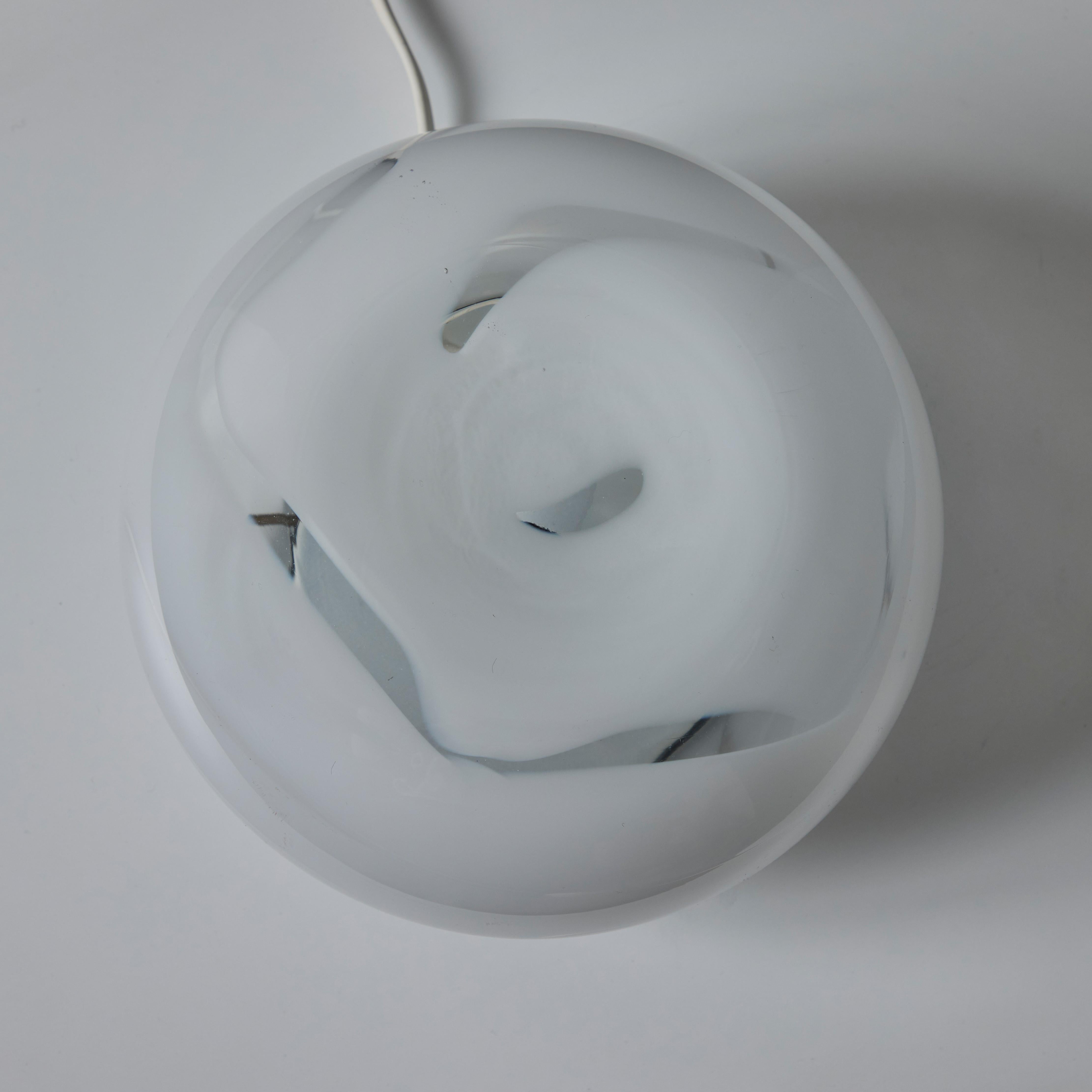 Pair of 1970s Mazzega Murano Glass Swirl Table Lamps For Sale 5