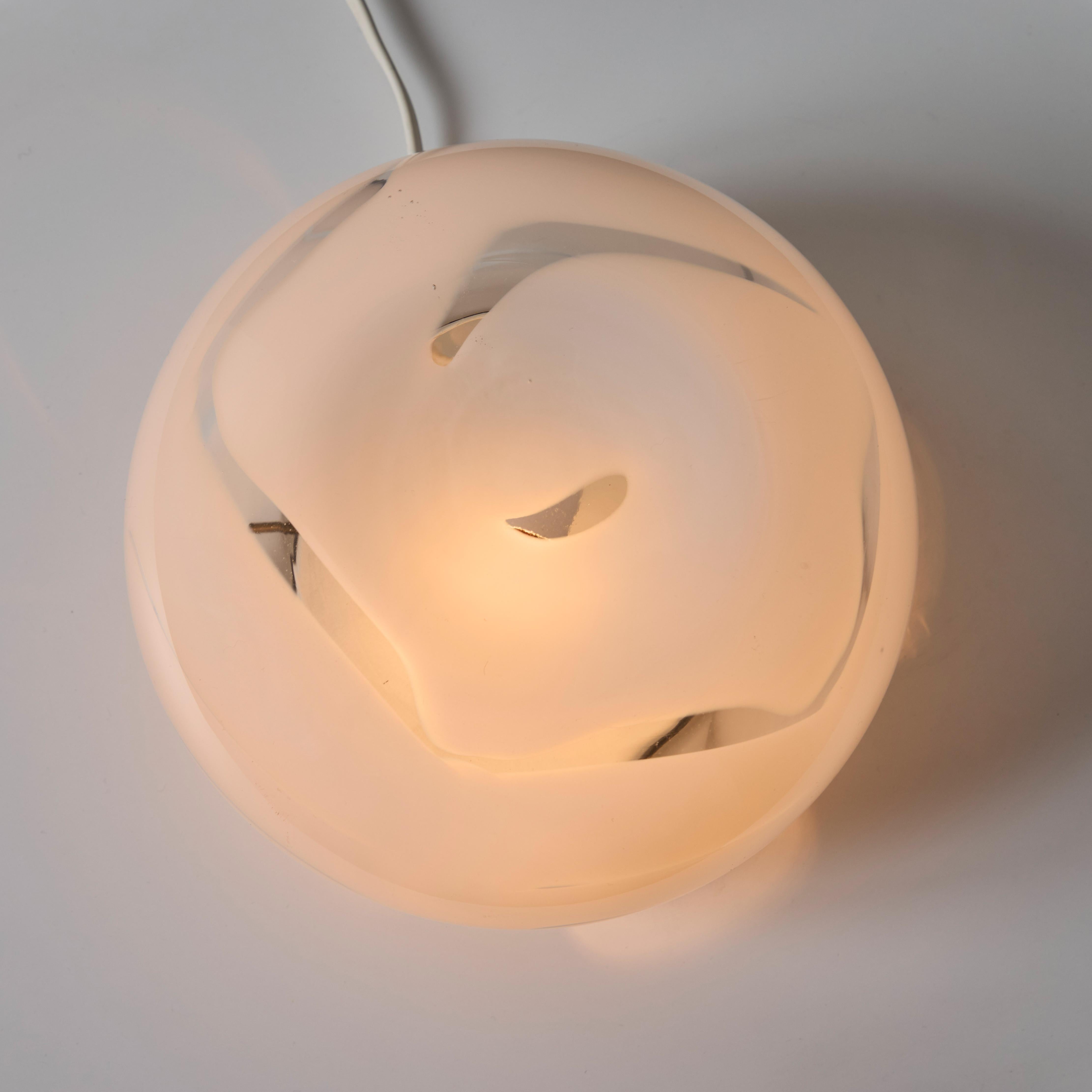 Pair of 1970s Mazzega Murano Glass Swirl Table Lamps For Sale 6