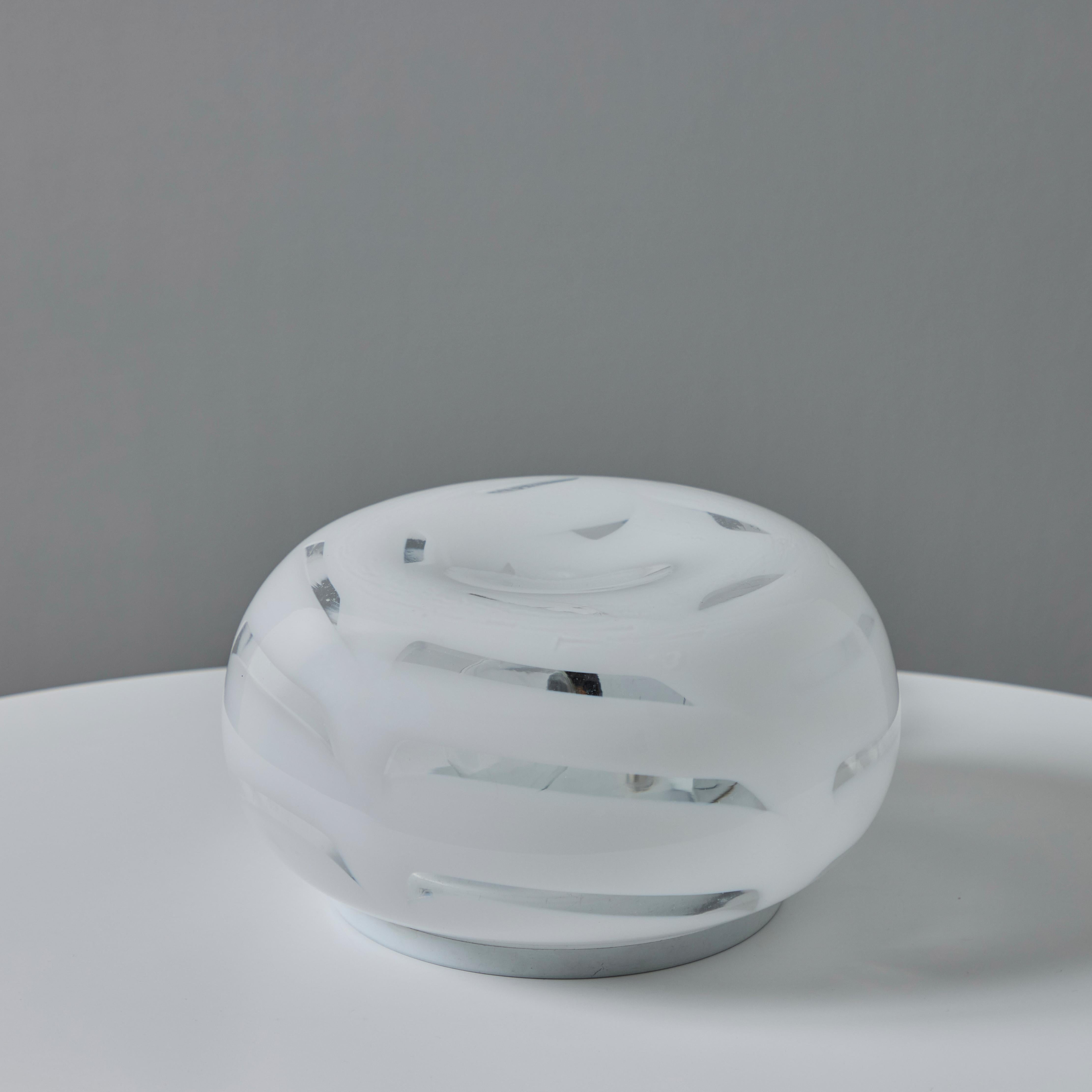 Pair of 1970s Mazzega Murano Glass Swirl Table Lamps For Sale 12