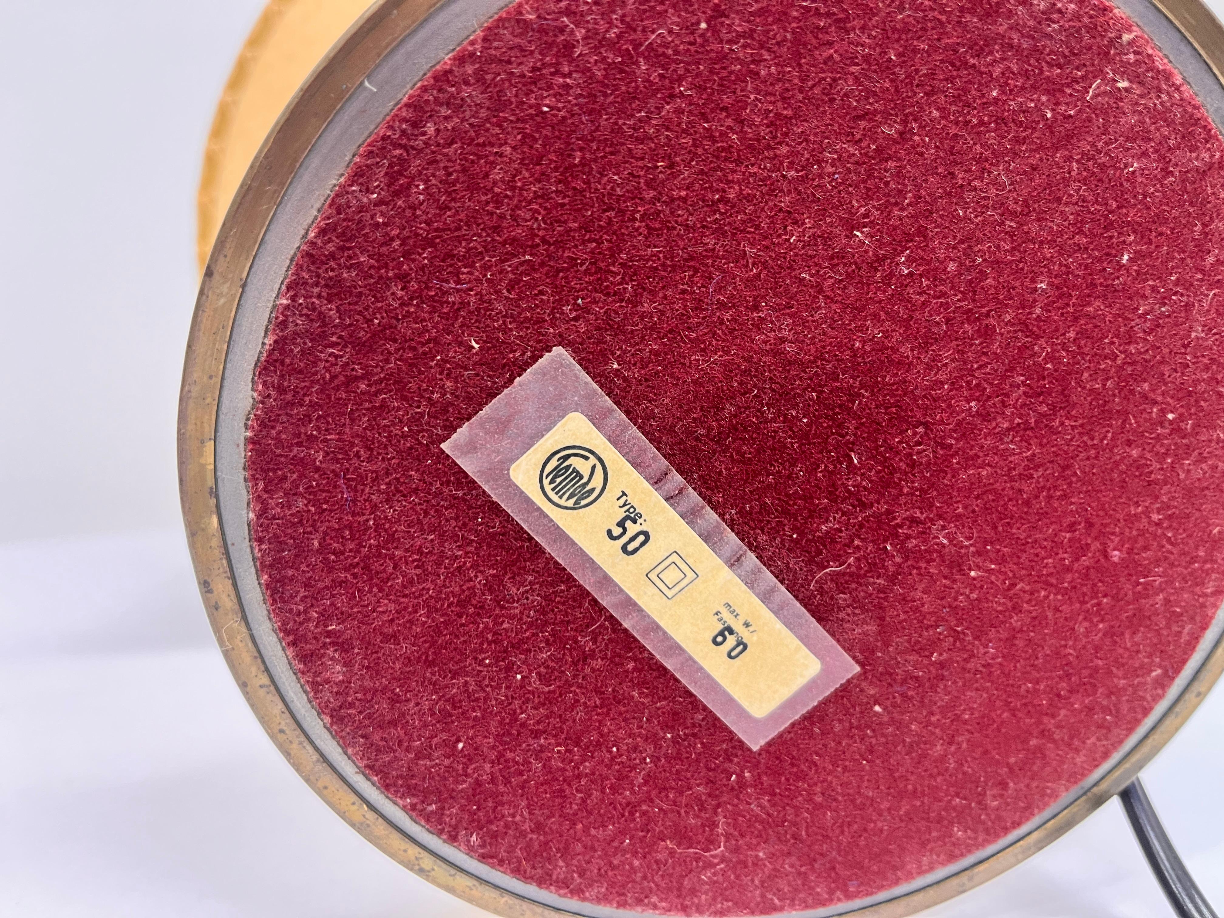 Pareja de lámparas de sobremesa de latón de mediados de siglo XX, Temde - Años 70 Moderno de mediados de siglo en venta