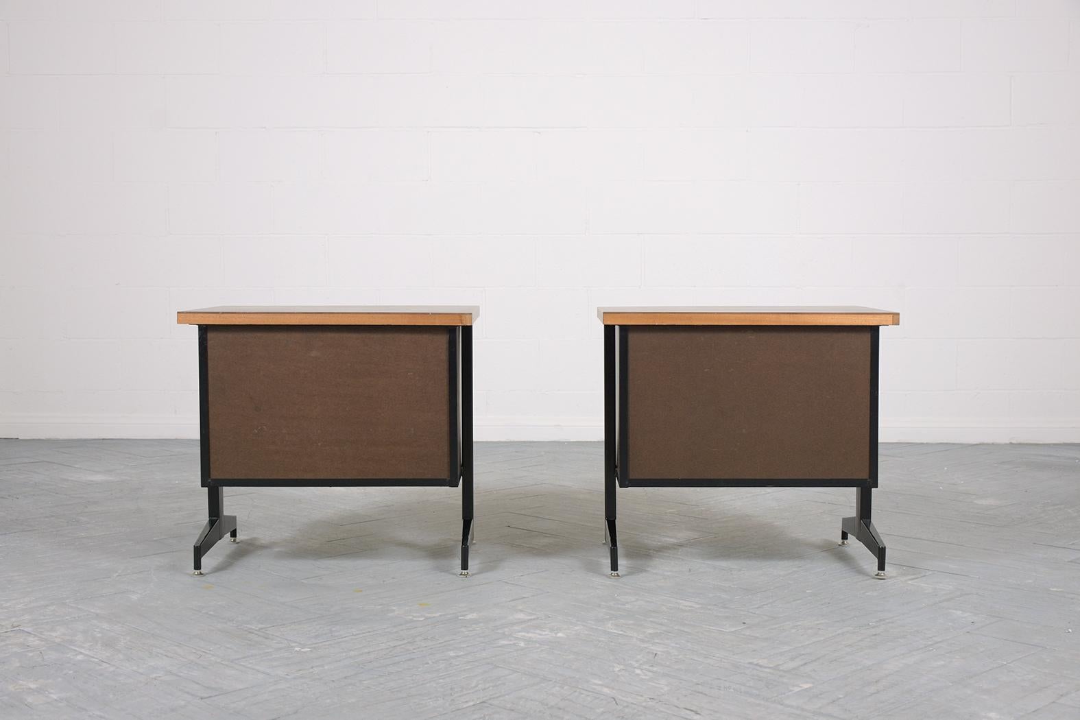 Vintage 1970s Mid-Century Modern Nightstands: Timeless Elegance Meets Function For Sale 5