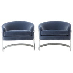 Paar 1970er Milo Baughman Club Chairs