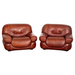 Pair of 1970s Mobil Girgi Sapporo Armchairs by Mario Marenco
