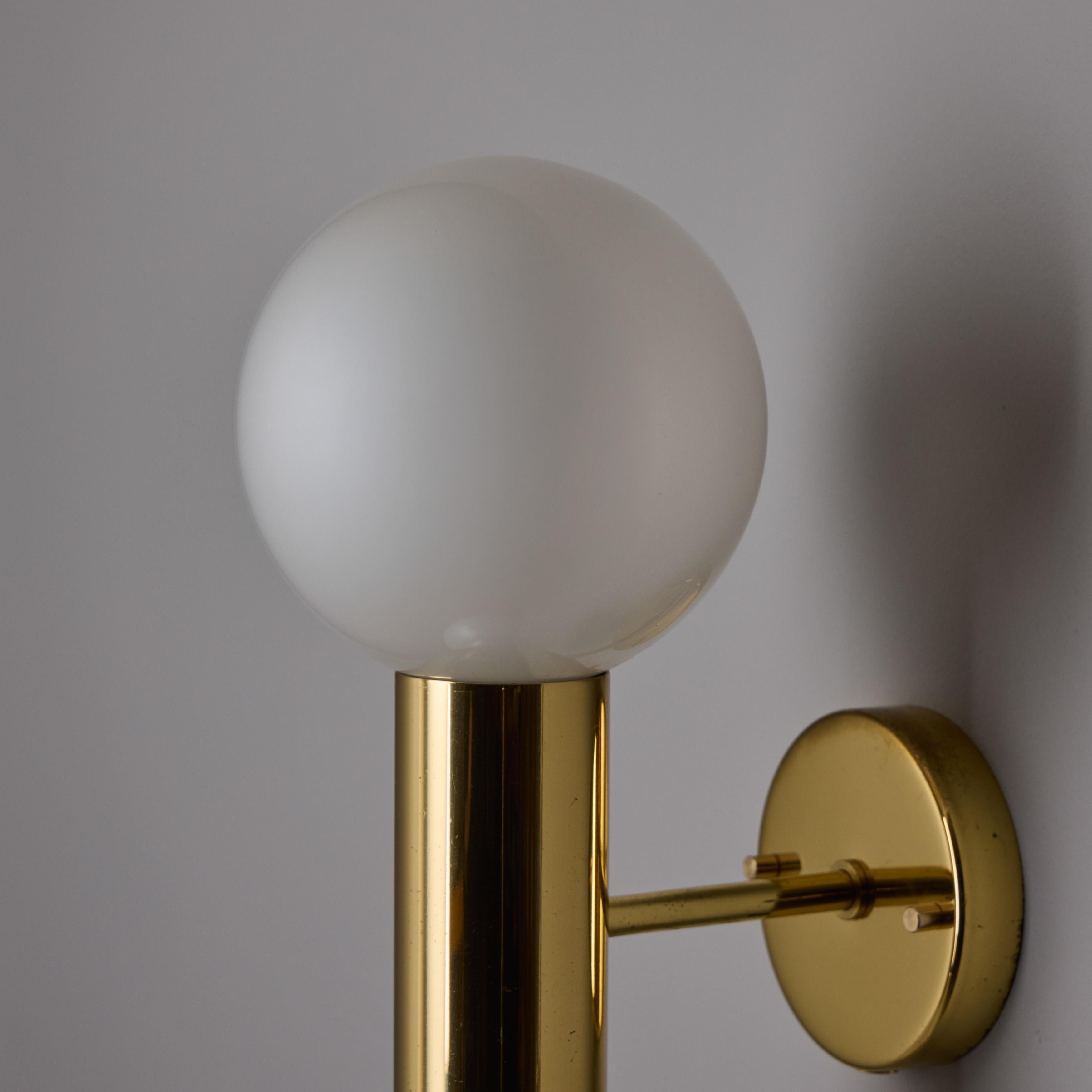 Pair of 1970s Motoko Ishii Opaline Glass Double Sconces for Staff Leuchten For Sale 3