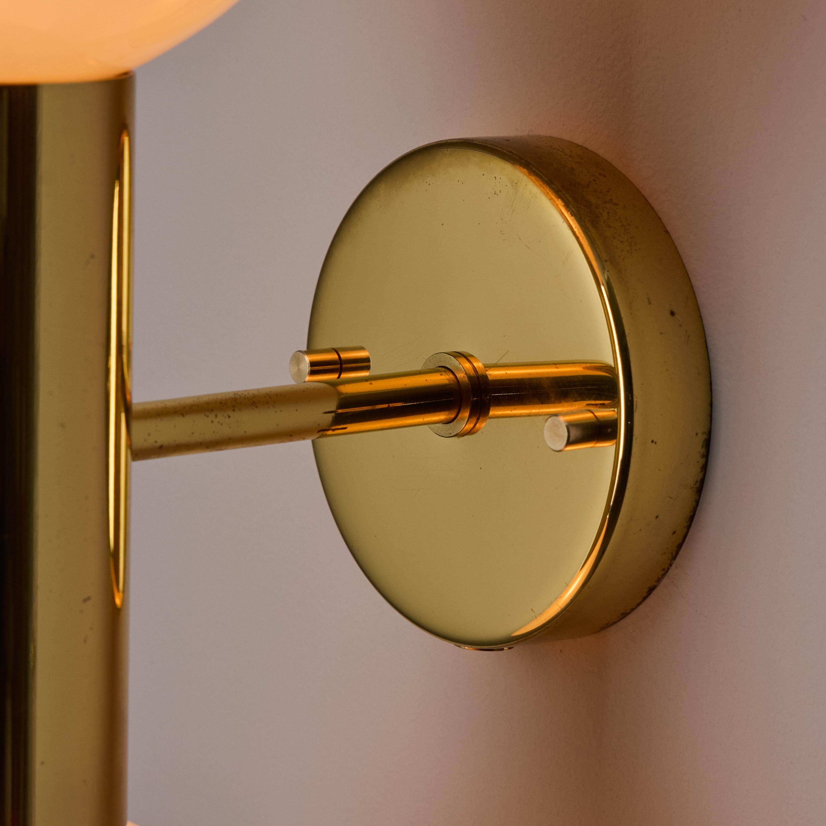 Pair of 1970s Motoko Ishii Opaline Glass Double Sconces for Staff Leuchten For Sale 4