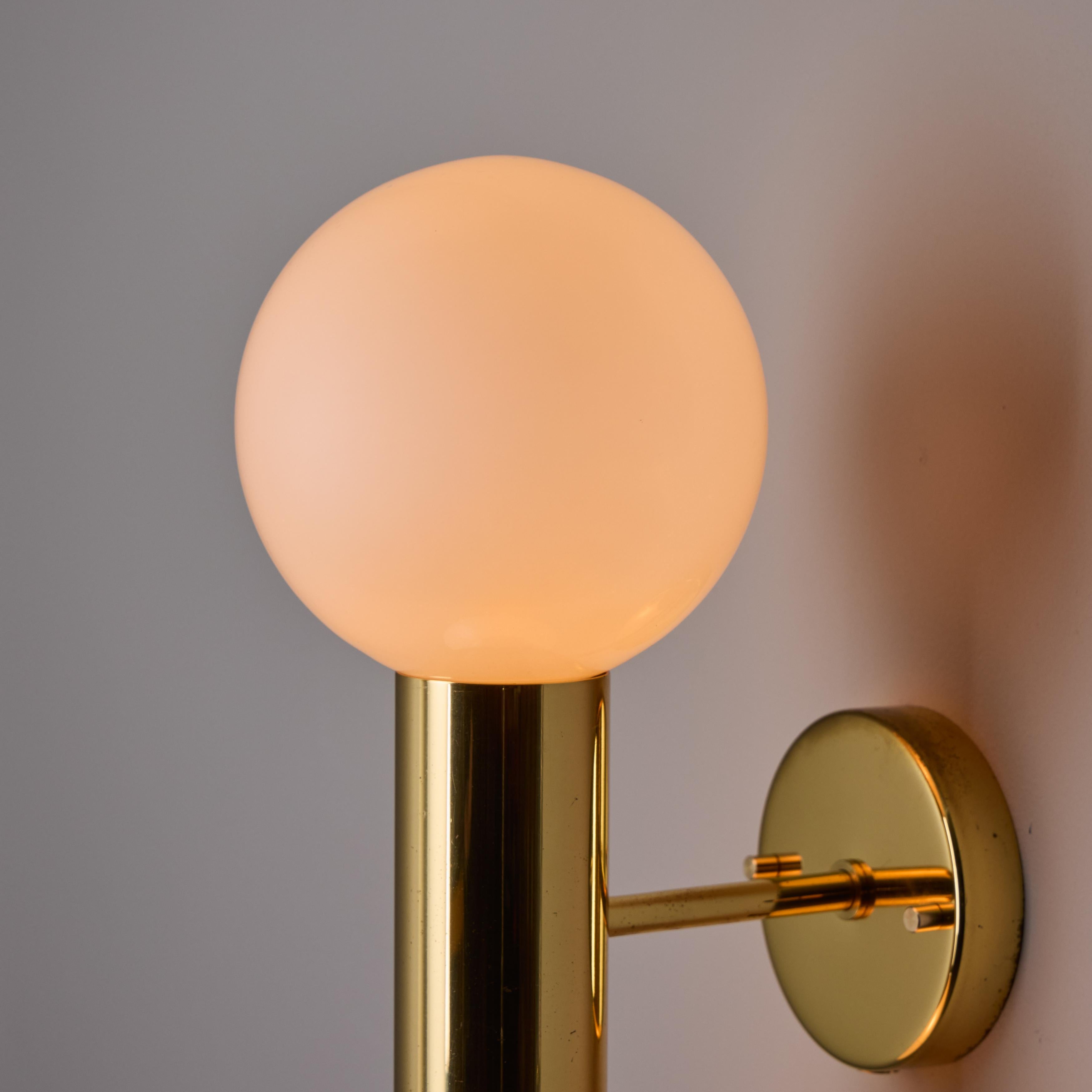 Pair of 1970s Motoko Ishii Opaline Glass Double Sconces for Staff Leuchten For Sale 2