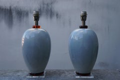 Pareja de lámparas de sobremesa de inclusión dorada de cristal de Murano de los años 70, Mangani, Italia