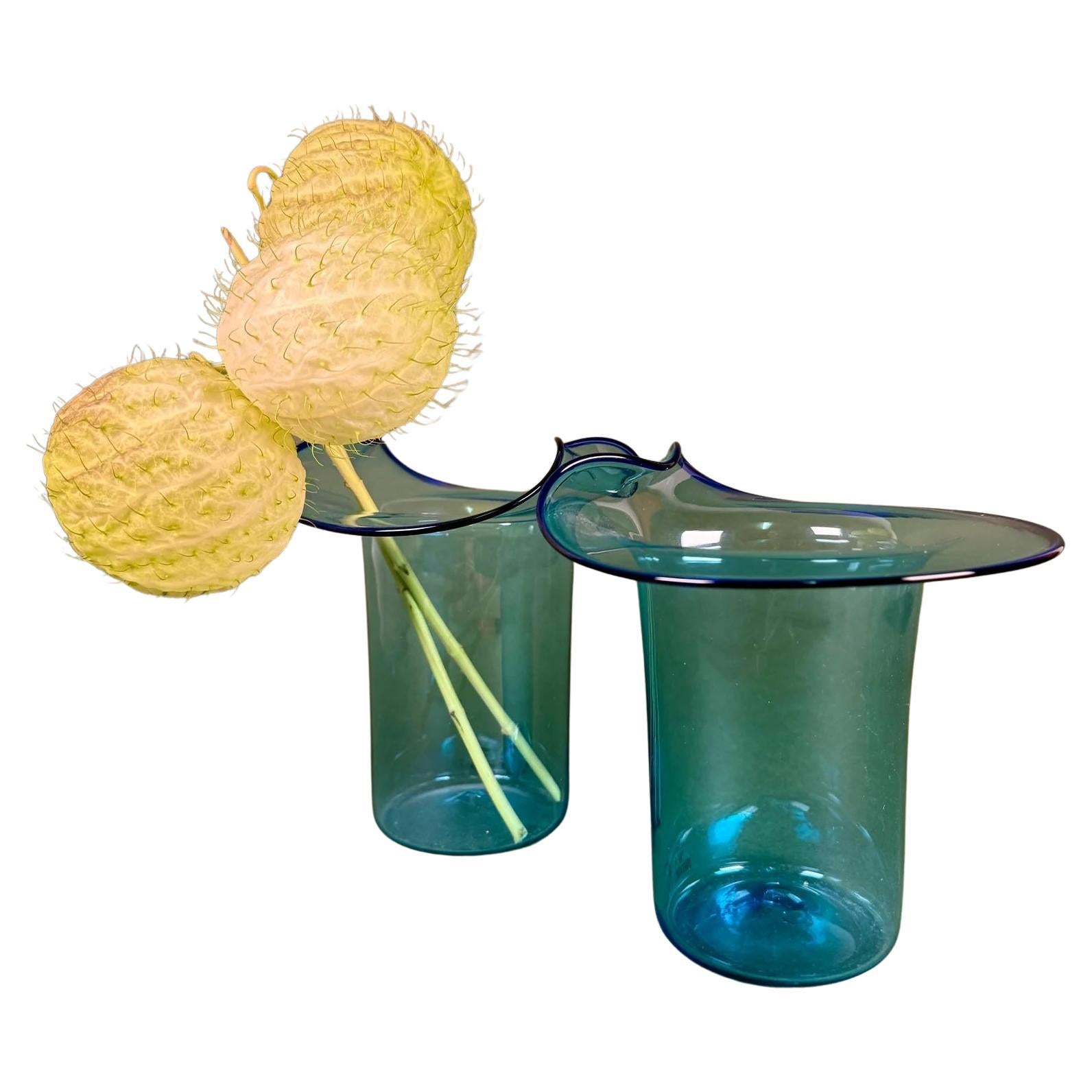 Paire de vases en verre de Murano des années 1970 en vente