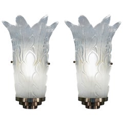 Pair of 1970s Murano Glass Wall Sconces