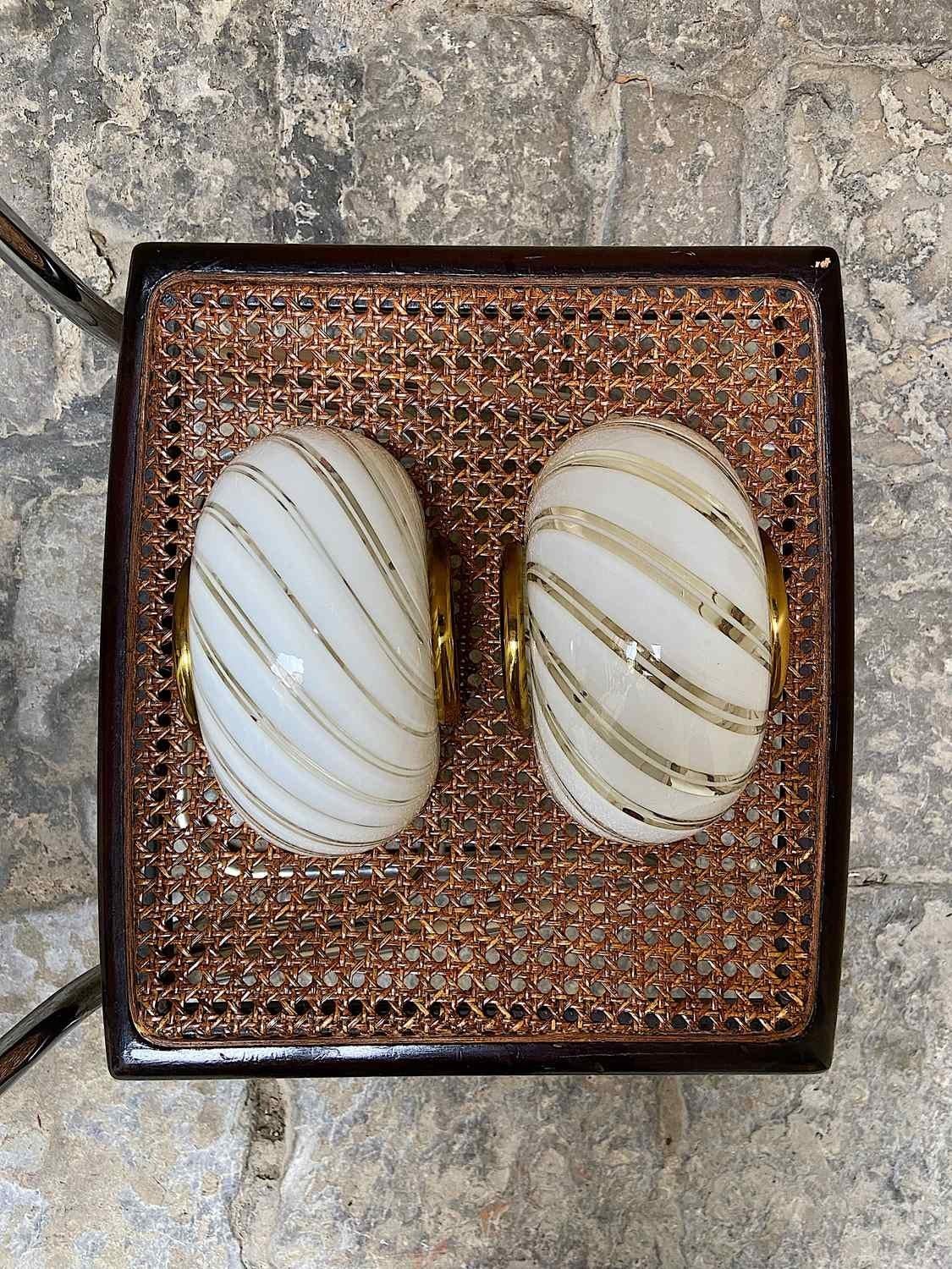 Italian Pair of 1970s Murano Wall Scones by F.Fabbian