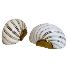 Pair of 1970s Murano Wall Scones by F.Fabbian