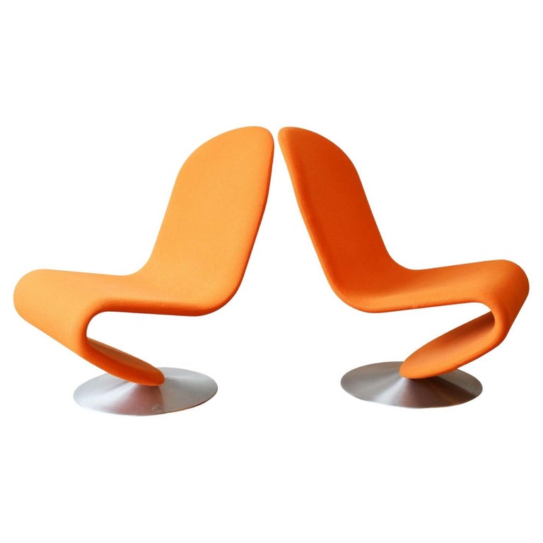 Panton Chair Orange - 6 For Sale on 1stDibs | verner panton chair orange,  panton chair original orange, vitra panton chair orange