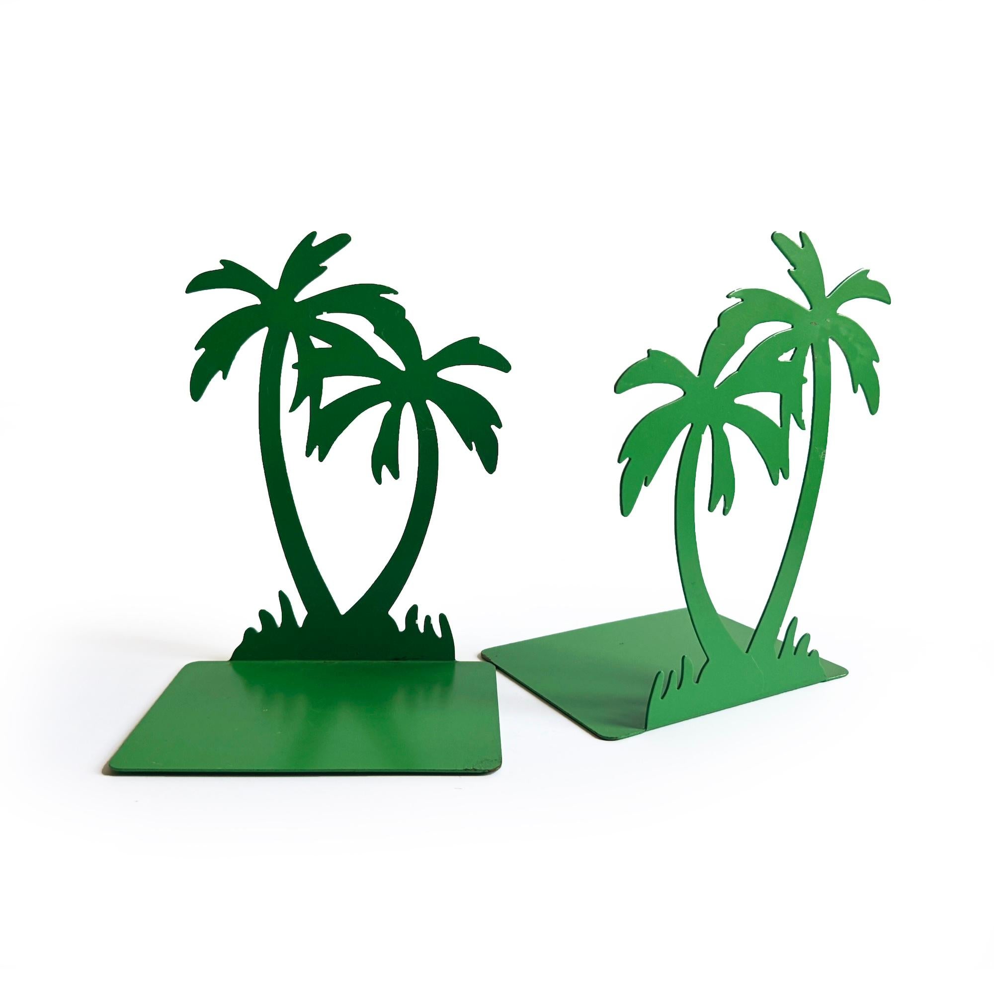 Pair of 1970s Palm Tree Bookends by Randall Schwartz for Moxie Bon état - En vente à Brooklyn, NY