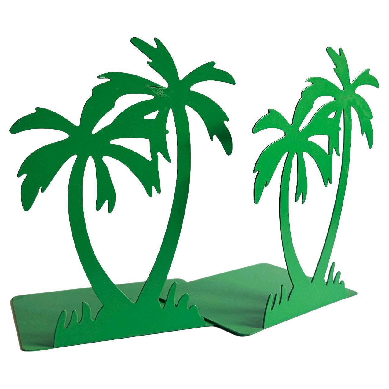 Pair of 1970s Palm Tree Bookends by Randall Schwartz for Moxie