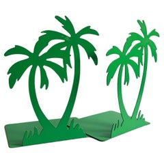 Pair of 1970s Palm Tree Bookends by Randall Schwartz for Moxie