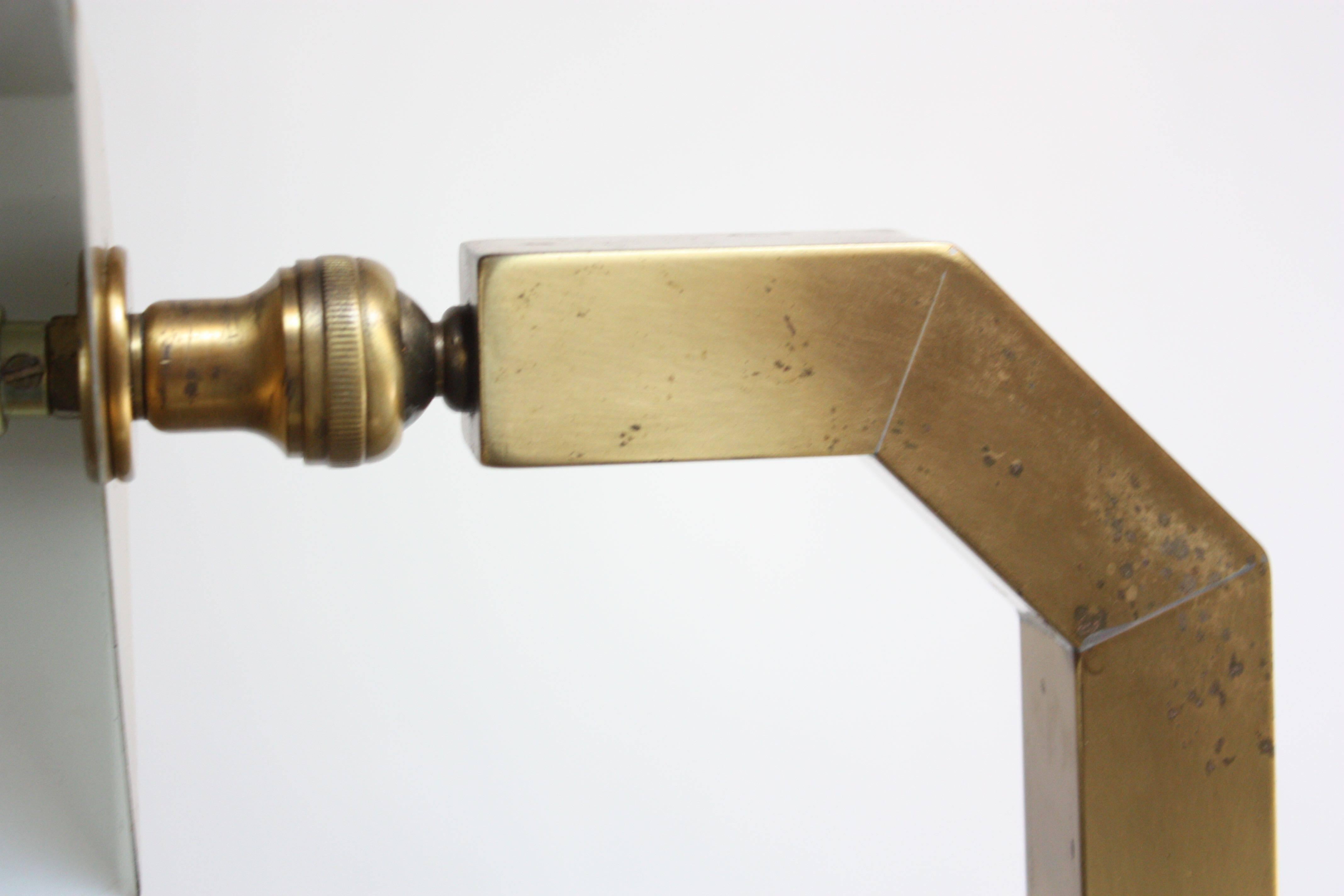 Pair of 1970s Patinated Brass Chapman Floor Lamps For Sale 6