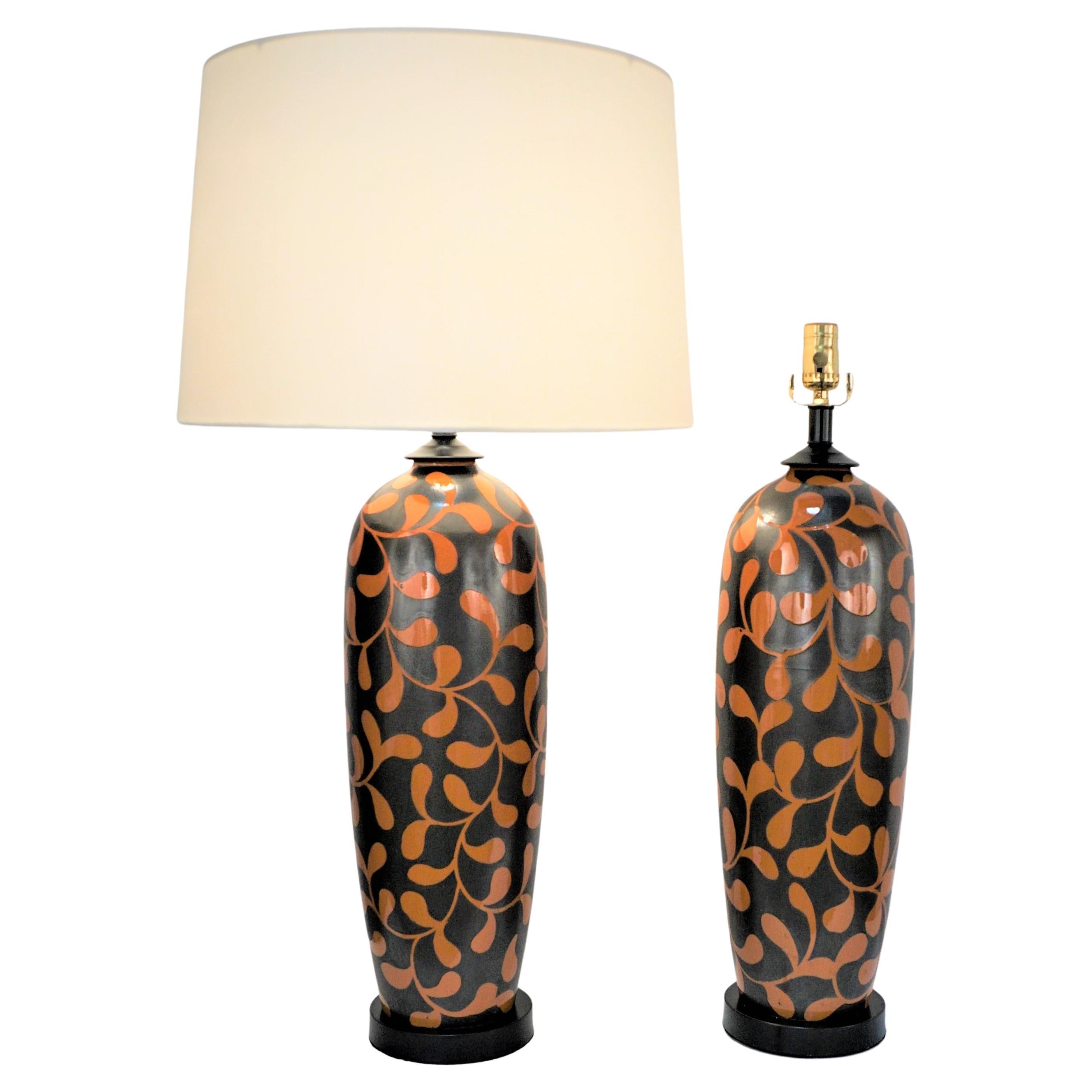 Pair of 1970's Porcelain Table Lamps