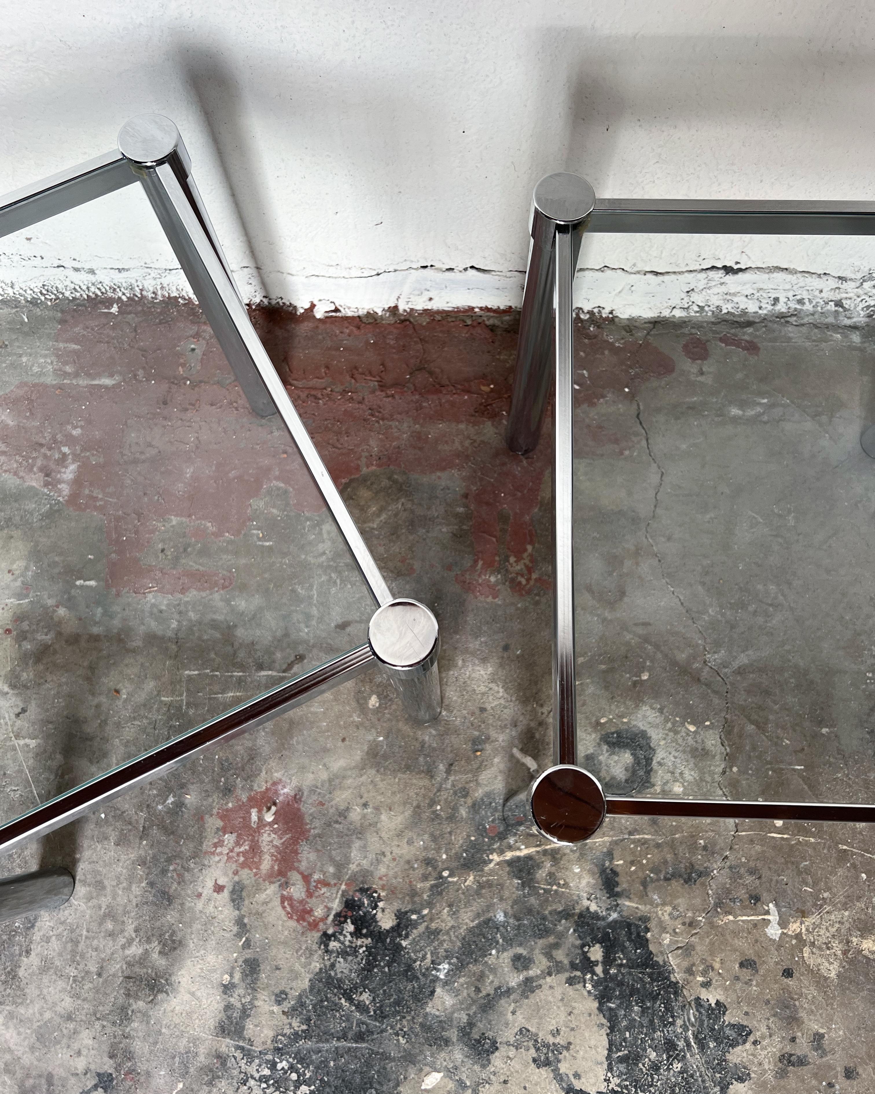 Mid-Century Modern Pair of 1970s Postmodern Side Tables