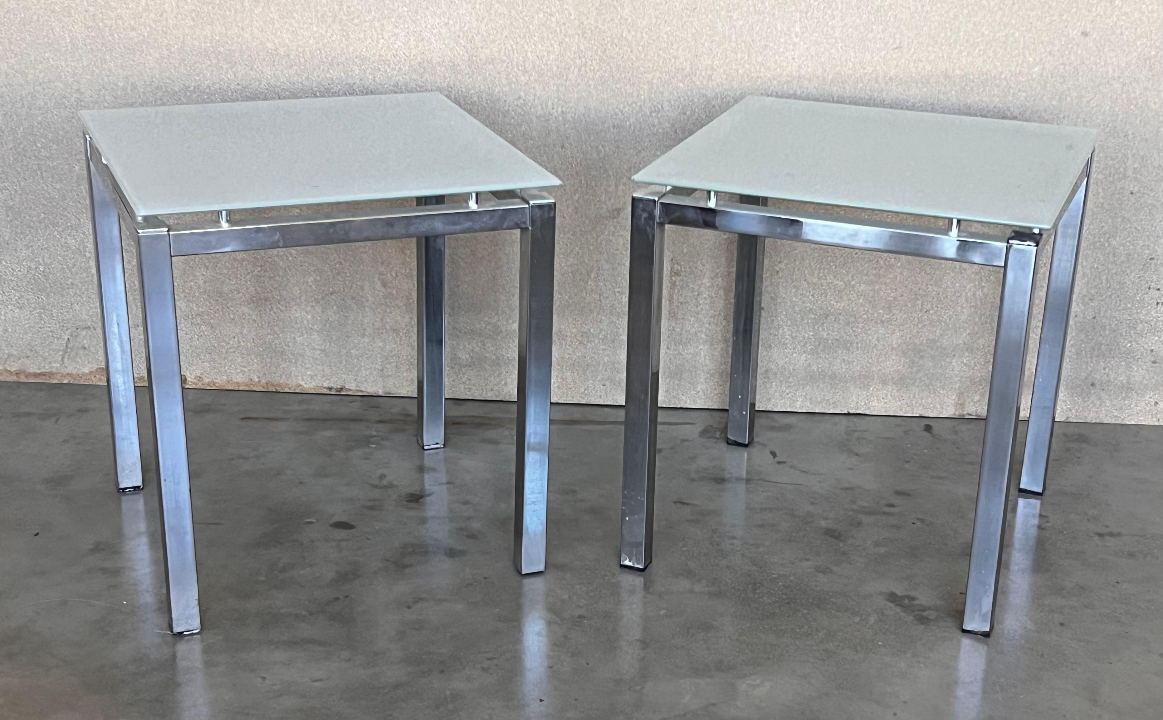 Pair of 1970s Postmodern Side Tables In Good Condition For Sale In Miami, FL