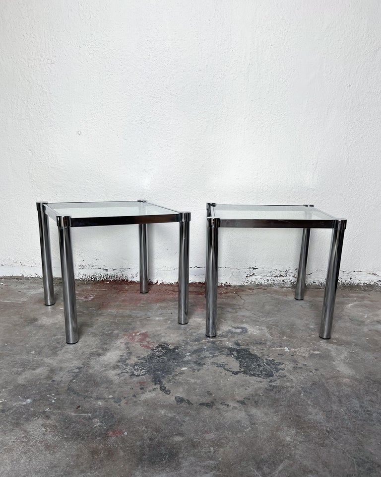 Pair of 1970s Postmodern Side Tables In Good Condition For Sale In Los Angeles, CA