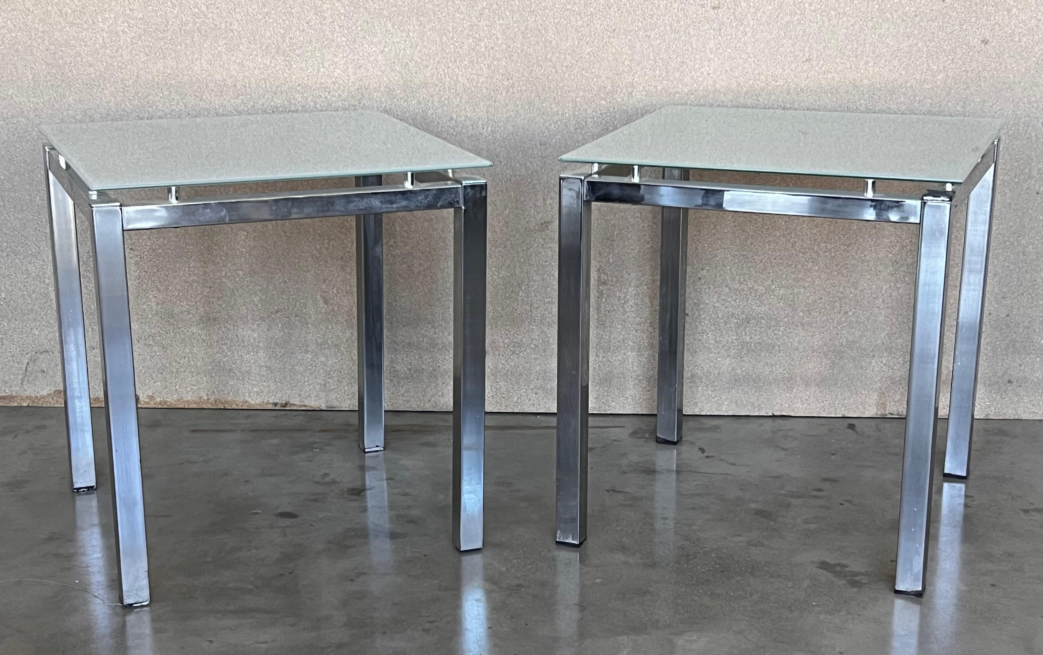 20th Century Pair of 1970s Postmodern Side Tables For Sale