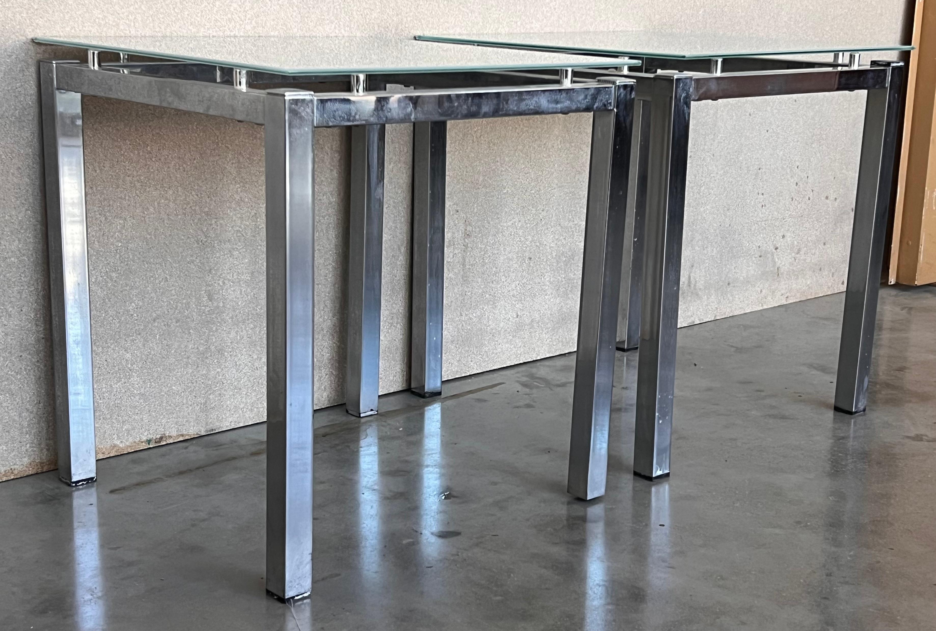 Pair of 1970s Postmodern Side Tables For Sale 1