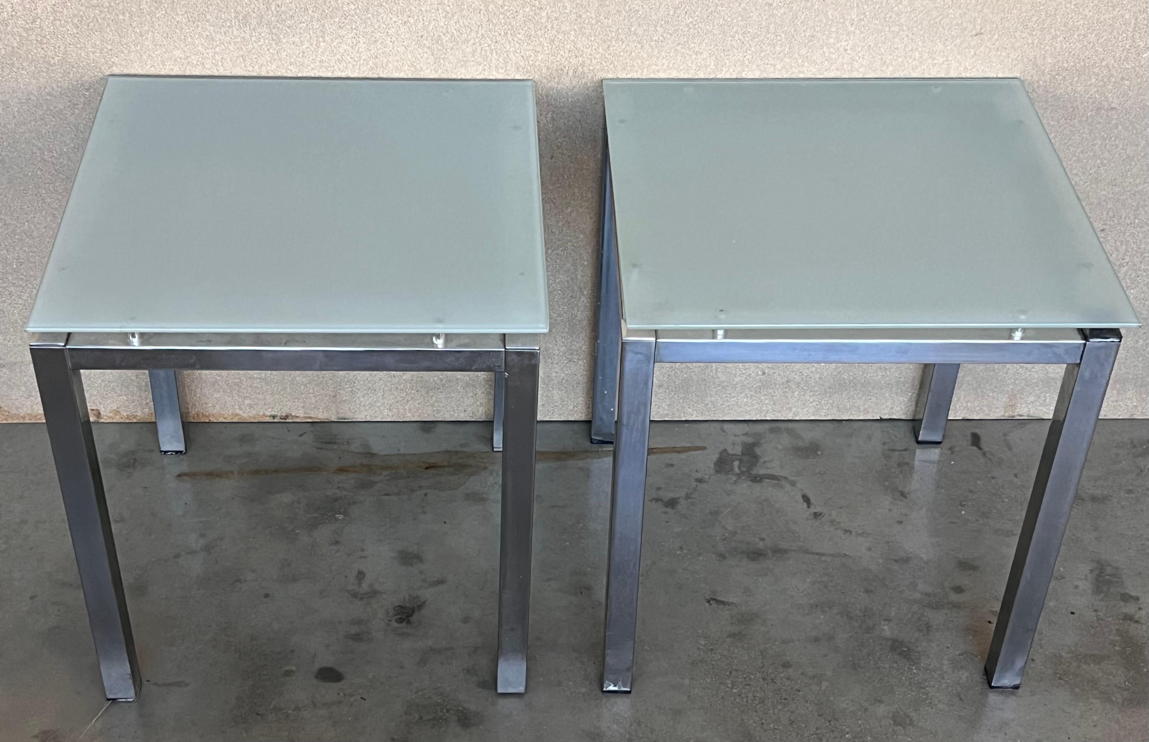 Pair of 1970s Postmodern Side Tables For Sale 2