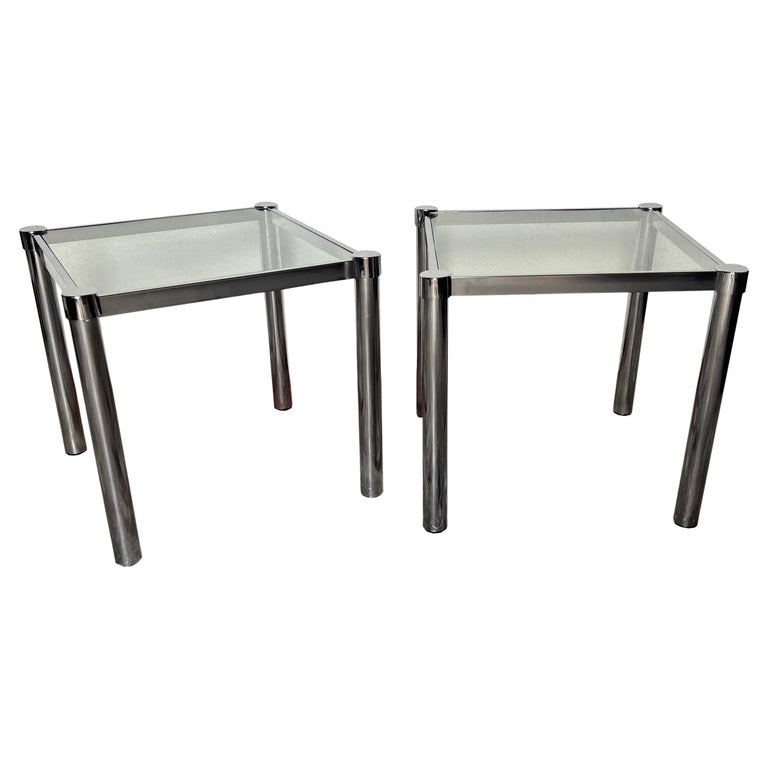 Pair of 1970s Postmodern Side Tables For Sale