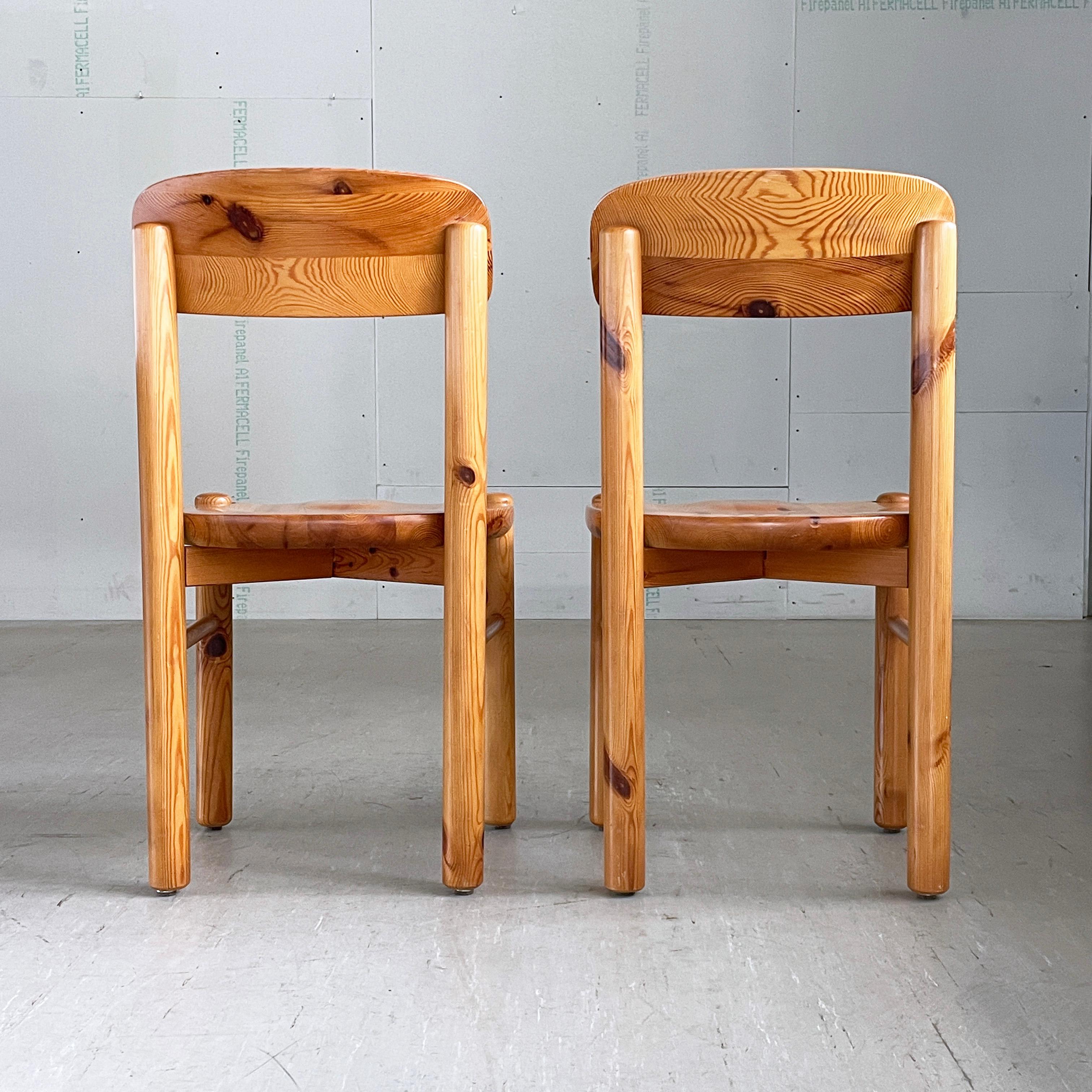 Pair of 1970's Rainer Daumiller solid pinewoo dining chairs, Denmark For Sale 3