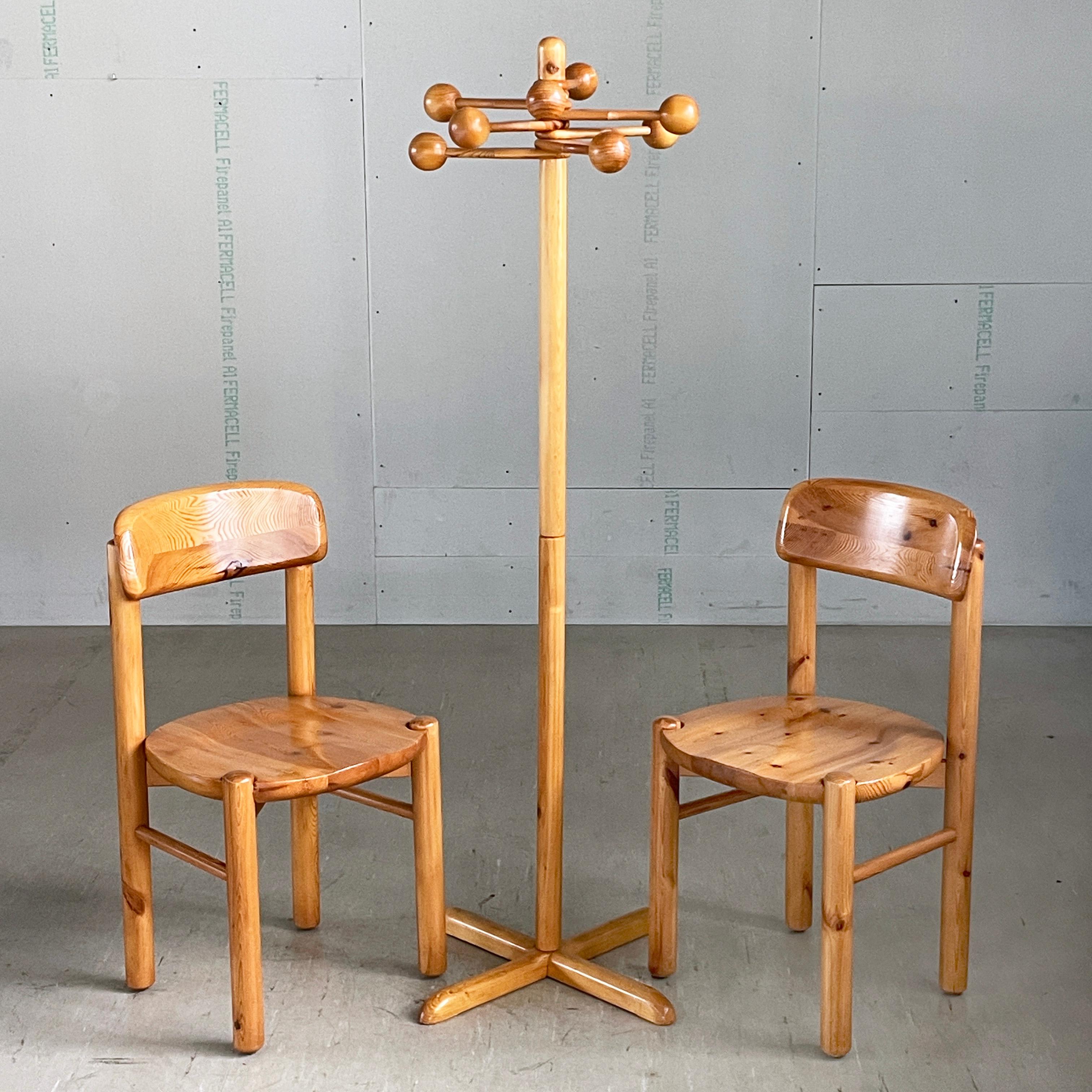 Pair of 1970's Rainer Daumiller solid pinewoo dining chairs, Denmark For Sale 5