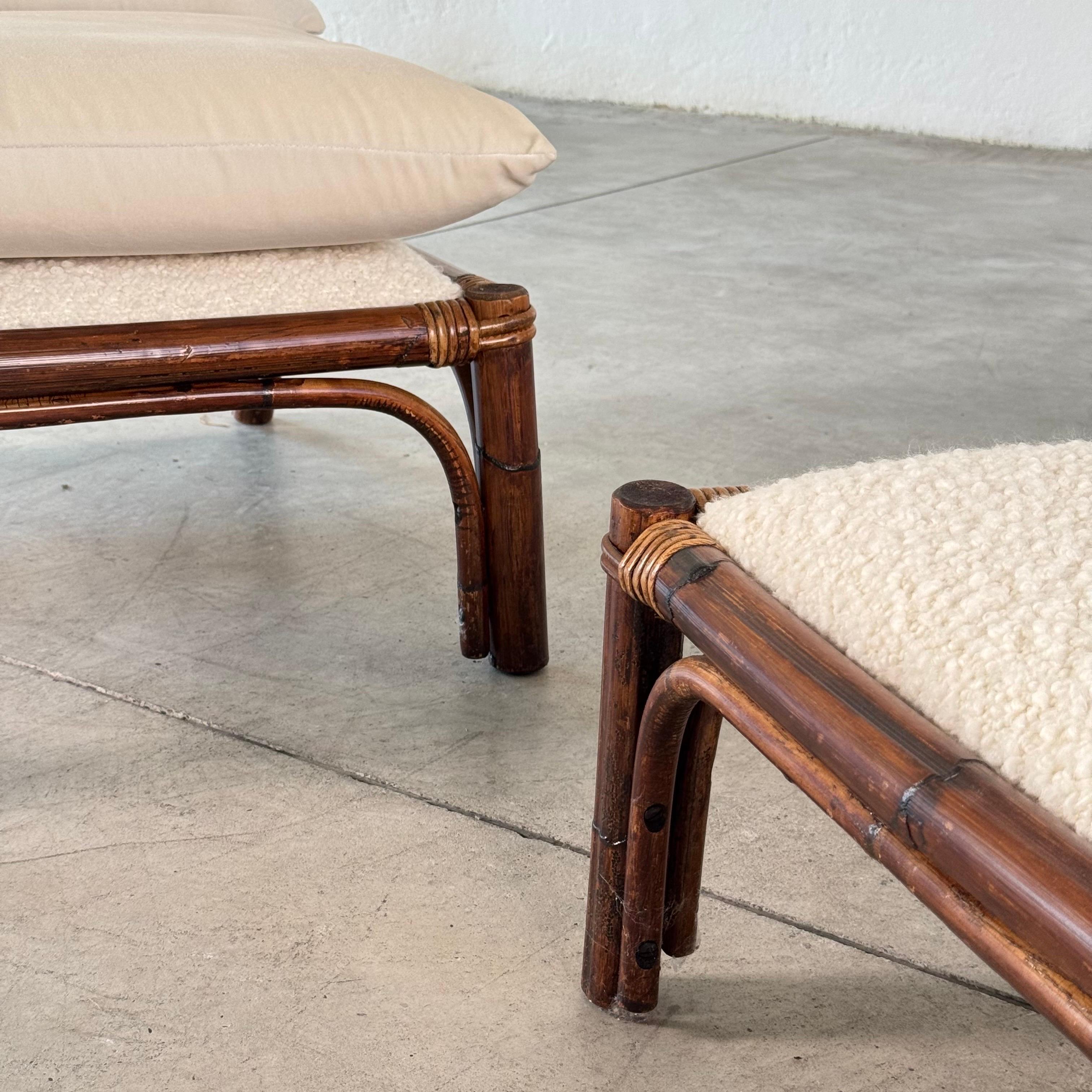 Coppia di sedie da salotto in rattan degli anni '70 di Alberto Smania, reimmaginate da FORME in vendita 6