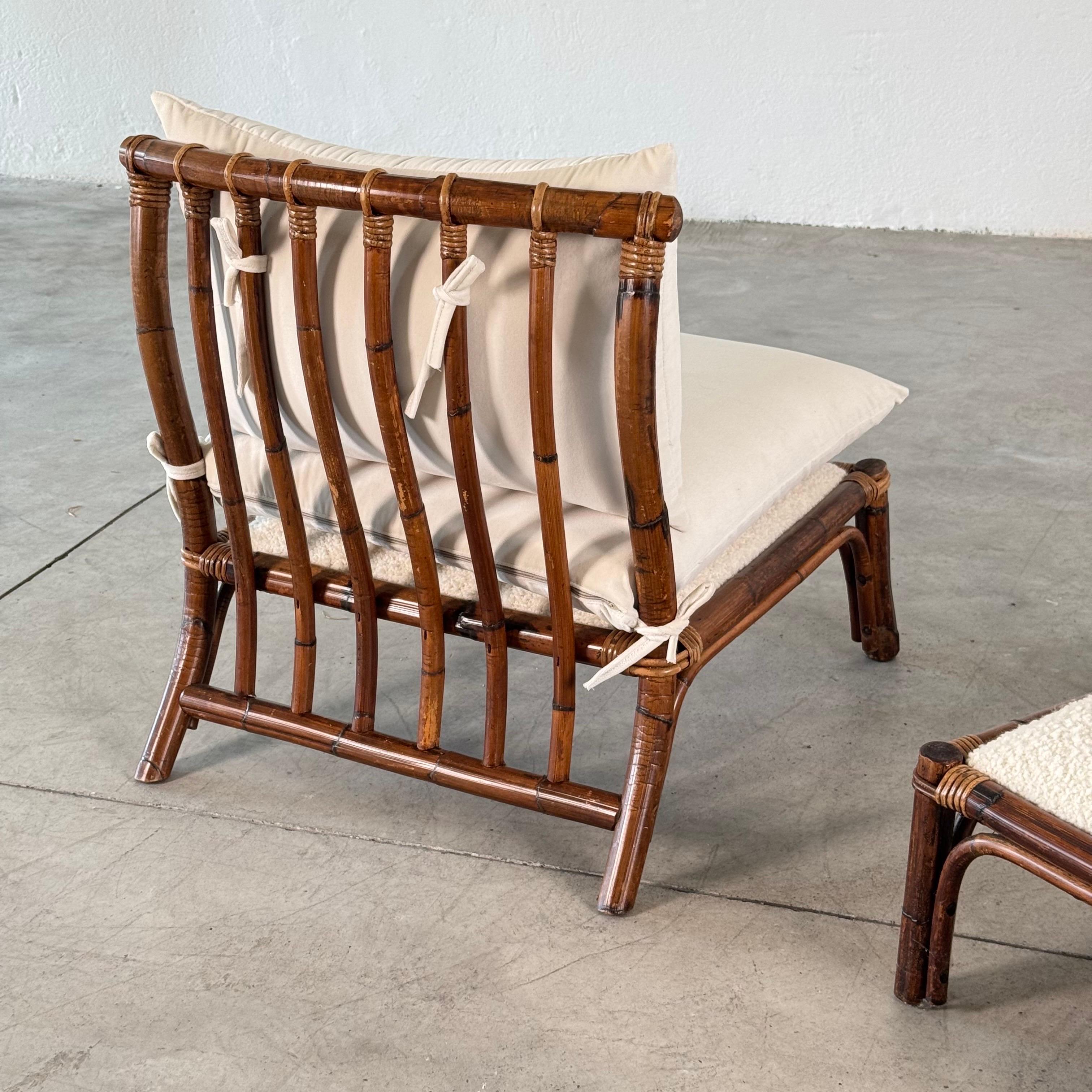 Coppia di sedie da salotto in rattan degli anni '70 di Alberto Smania, reimmaginate da FORME in vendita 10