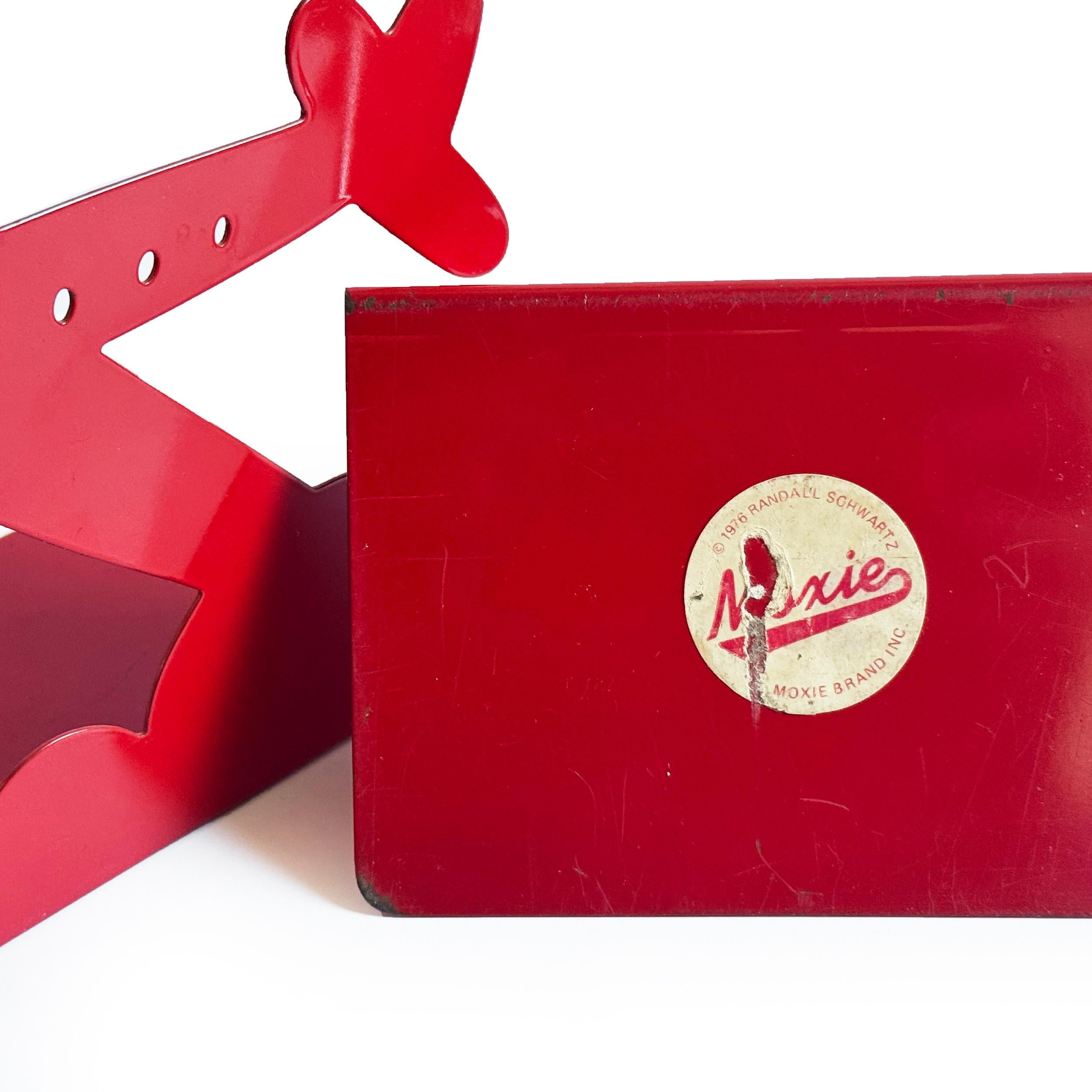Métal Pair of 1970s Red Airplane Bookends by Randall Schwartz for Moxie en vente
