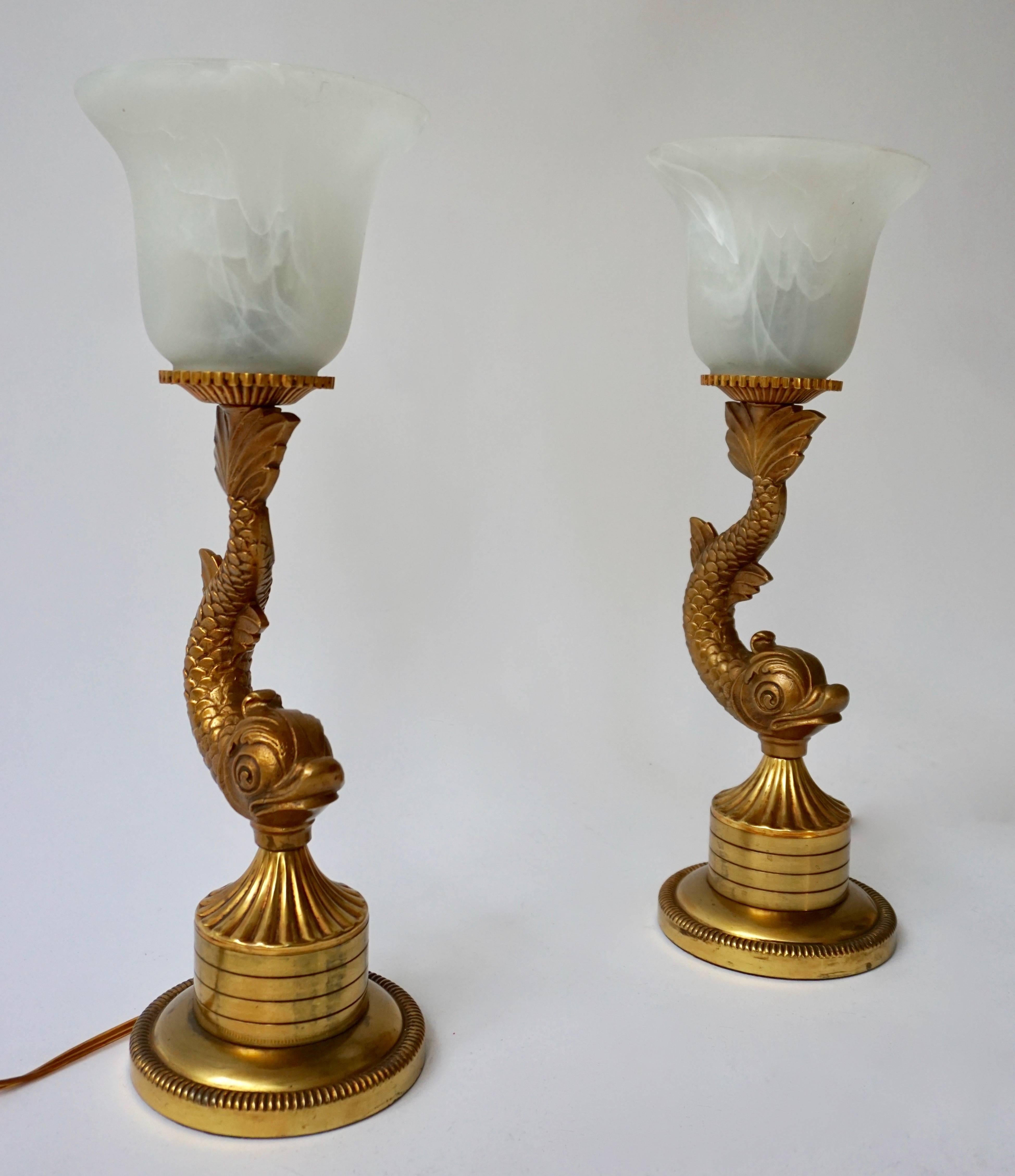 vintage koi fish lamp