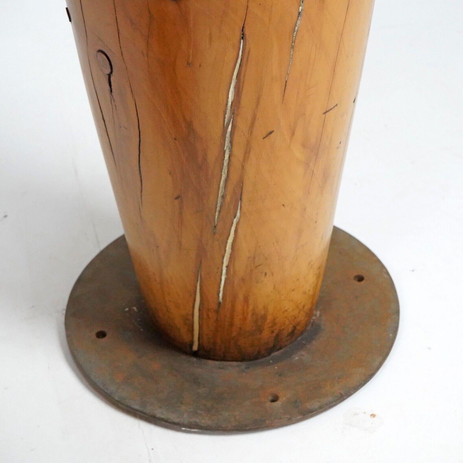 Pair Of 1970s Solid Birch Cone Tables 1