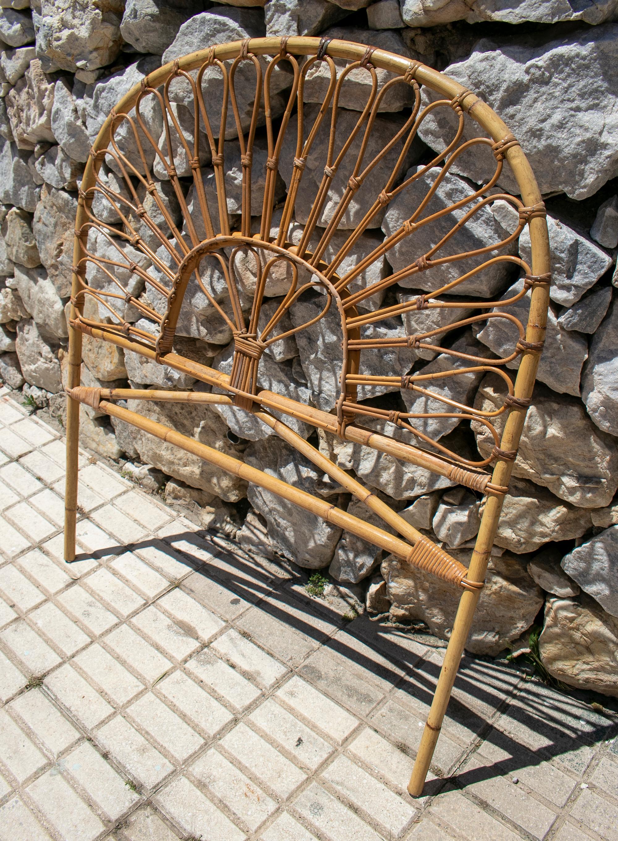 Pair of 1970s Spanish Bamboo Bed Headboards In Good Condition In Marbella, ES