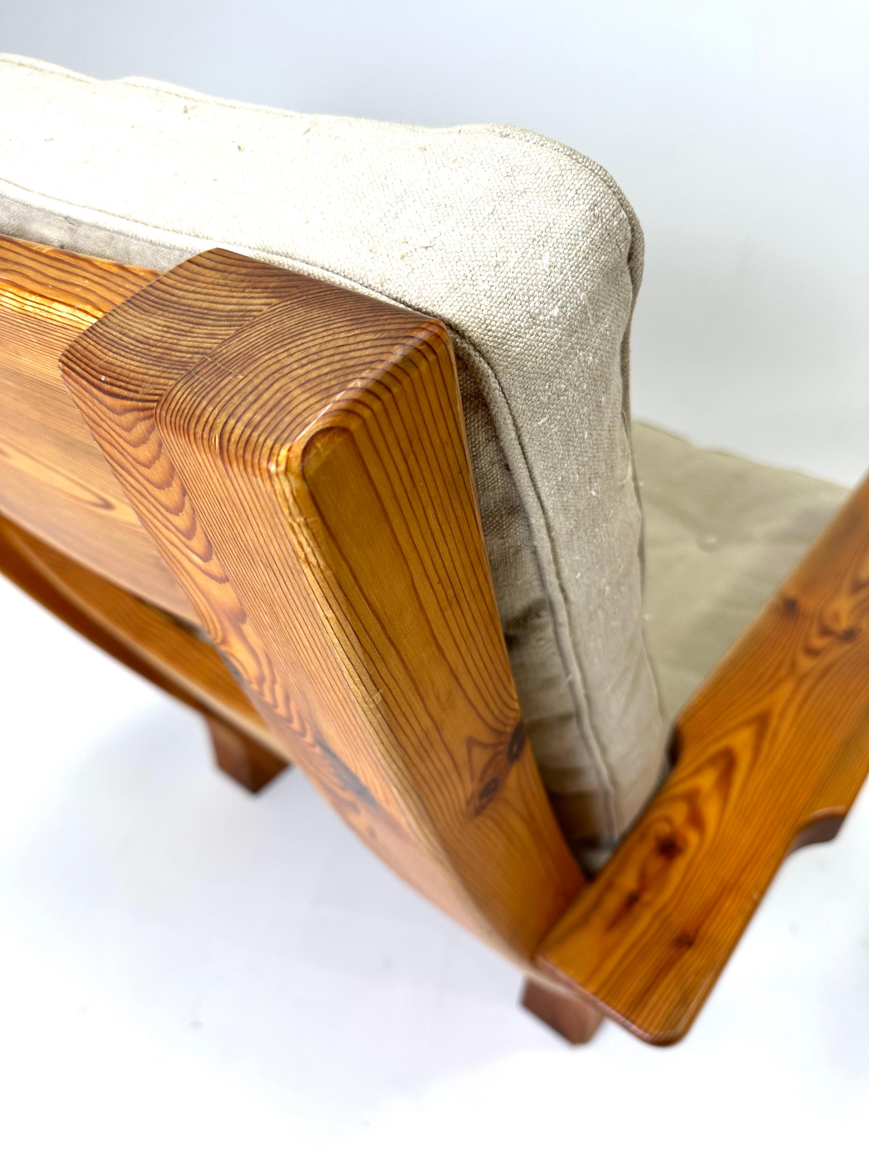 20ième siècle Paire de chaises longues suédoises en pin des années 1970 en vente