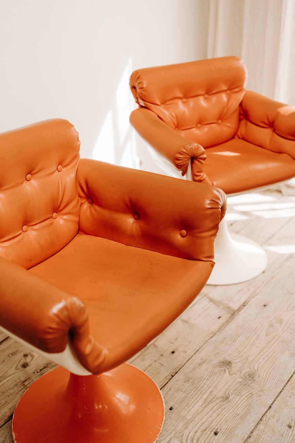 Pair of 1970's Swivel Chairs 2
