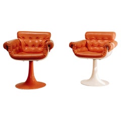 Pair of 1970's Swivel Chairs