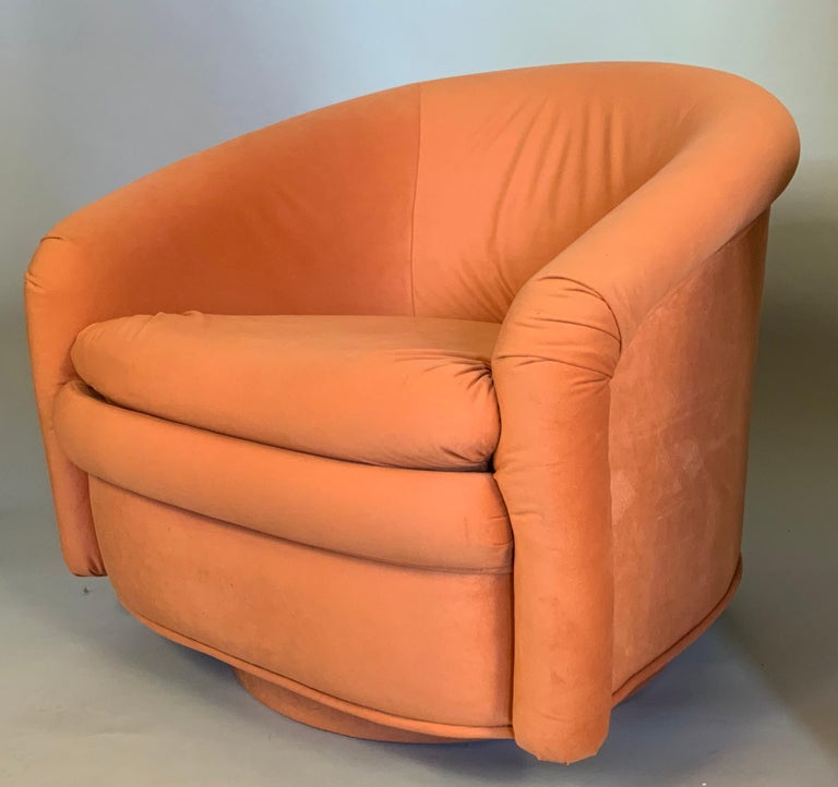 Pair of 1970's Swivel Lounge Chairs at 1stDibs