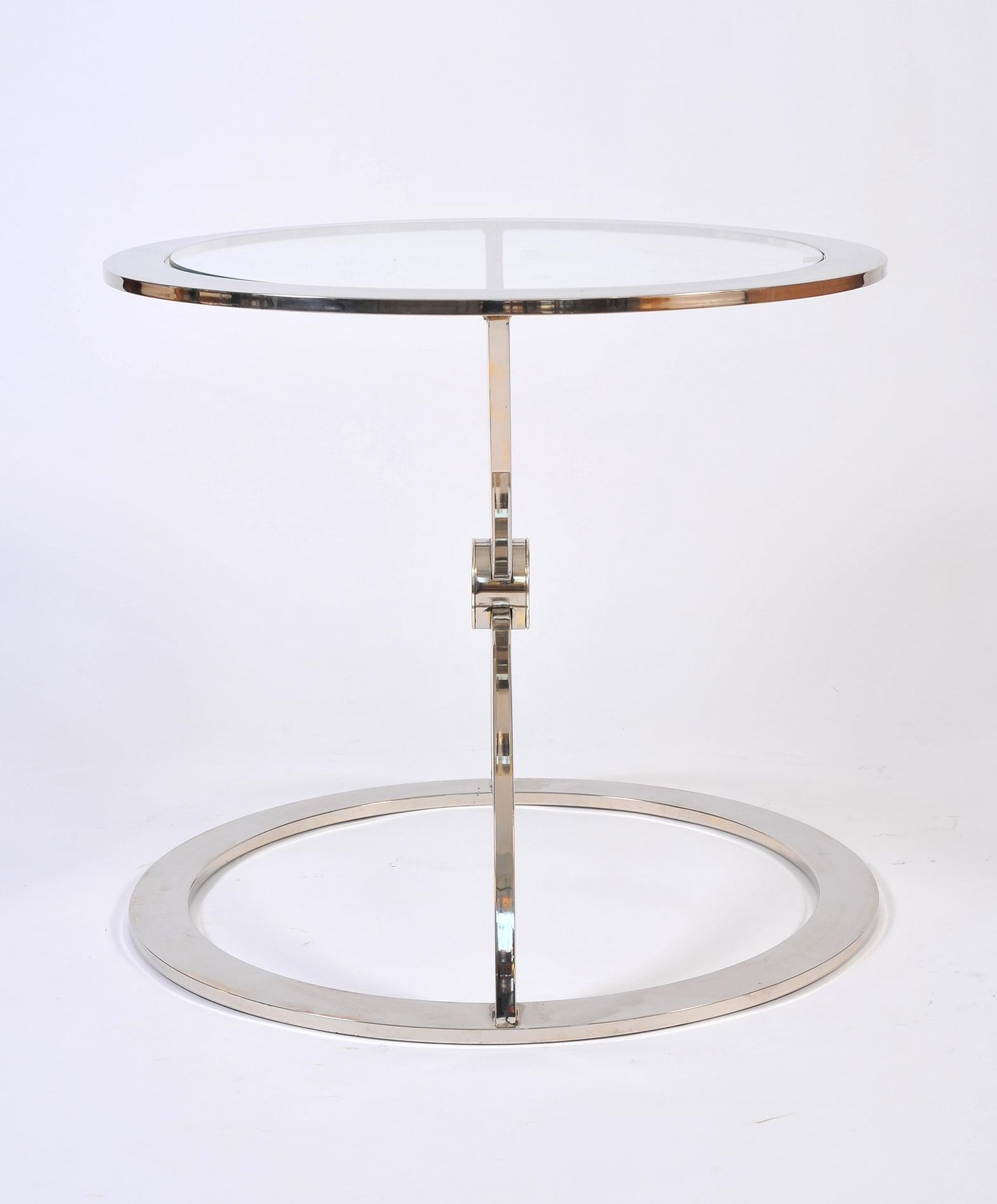Pair of 1970s US Chrome Side Tables 1