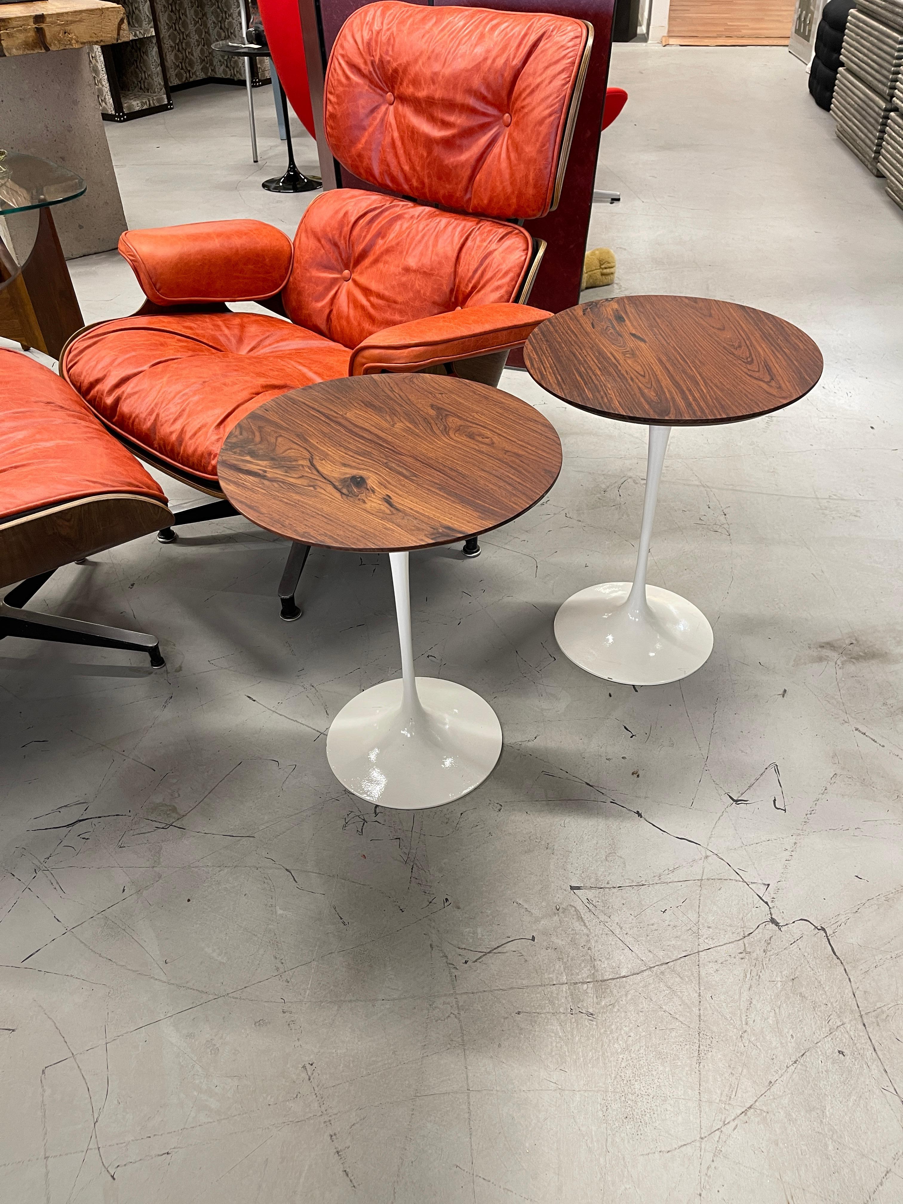 Pair of 1970’s Rosewood Knoll Saarinen Tulip Tables For Sale 4