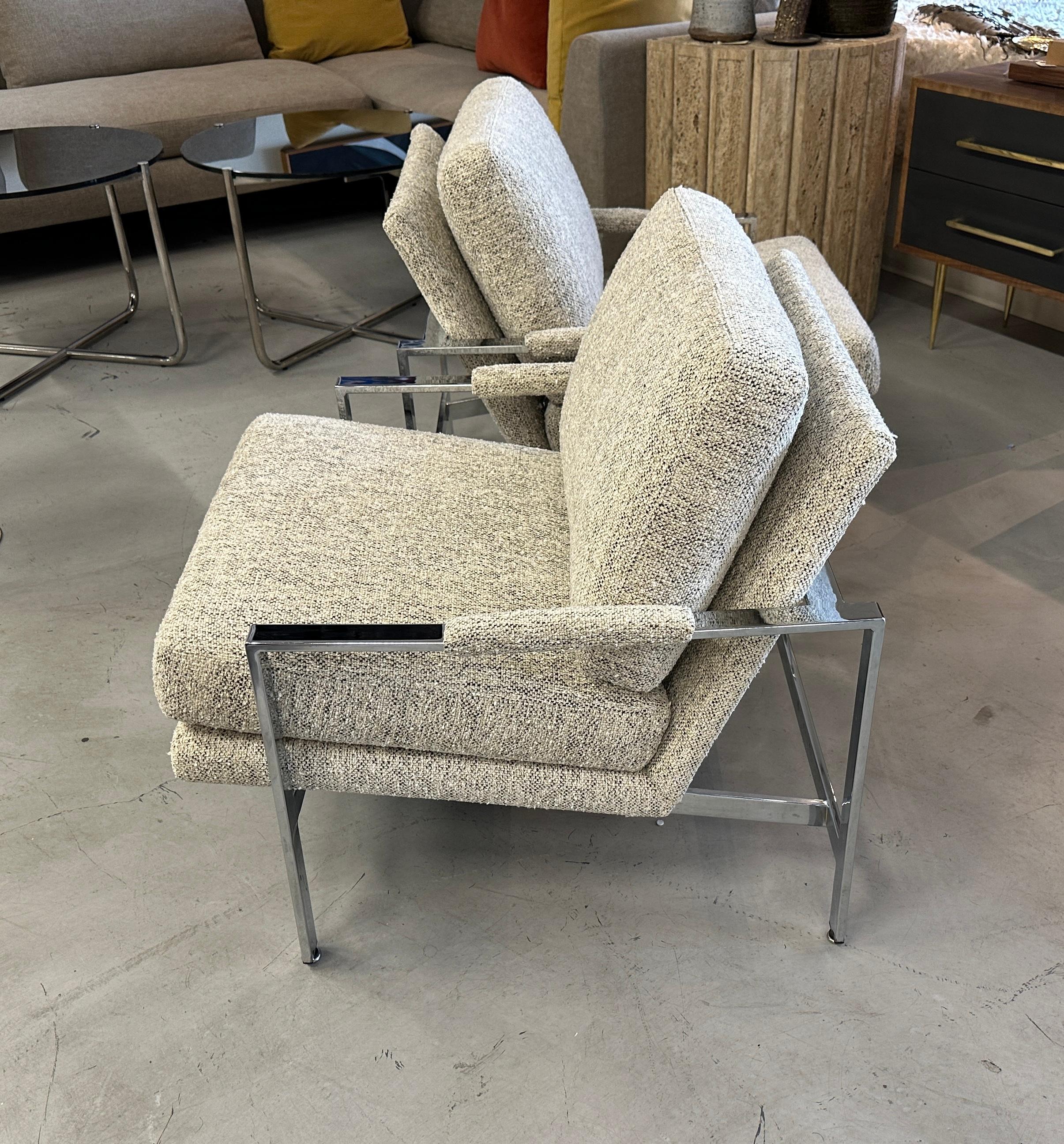 American Pair of 1976 Milo Baughman for Thayer Coggin Lounge Chairs