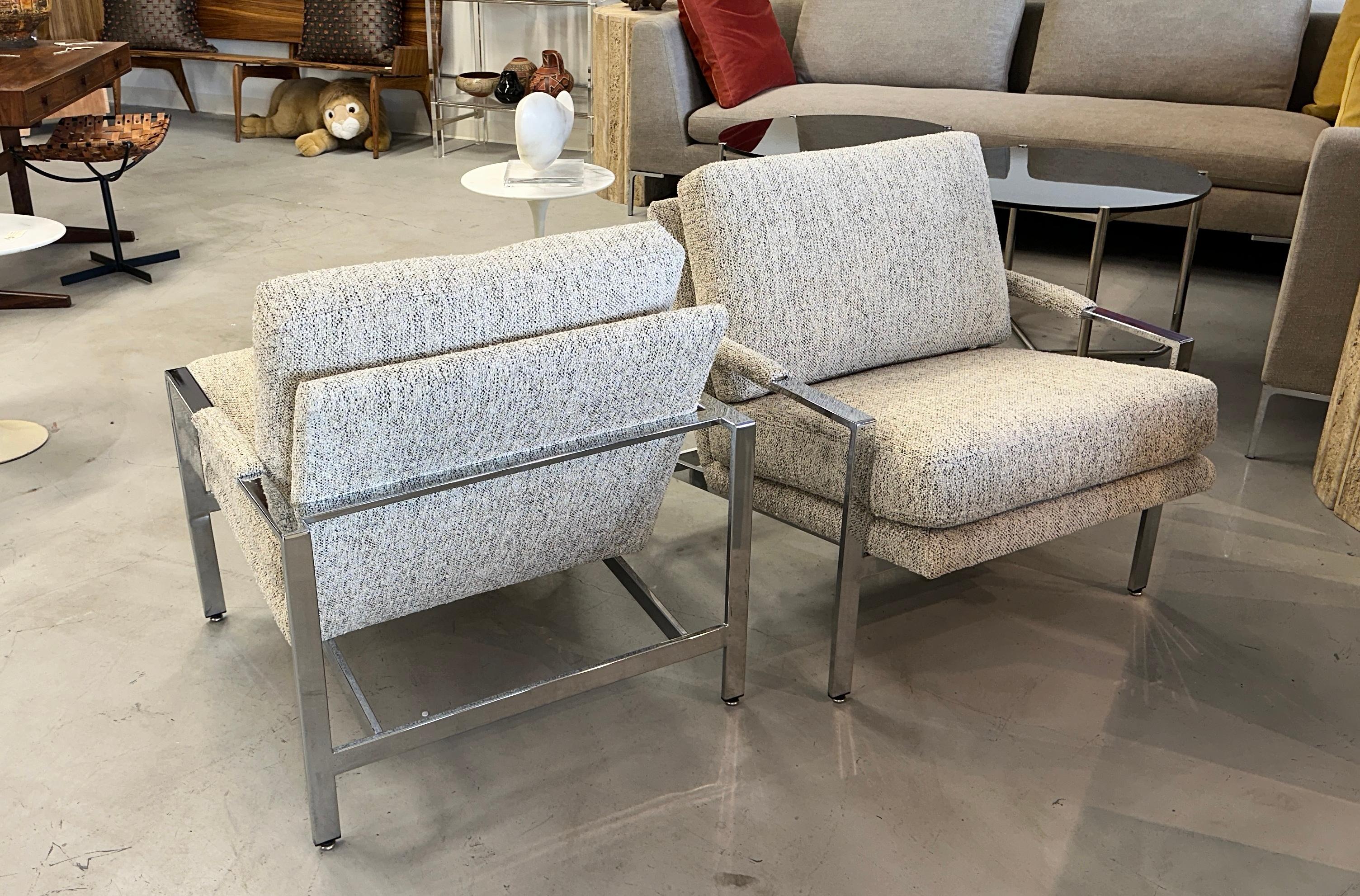 Hand-Crafted Pair of 1976 Milo Baughman for Thayer Coggin Lounge Chairs