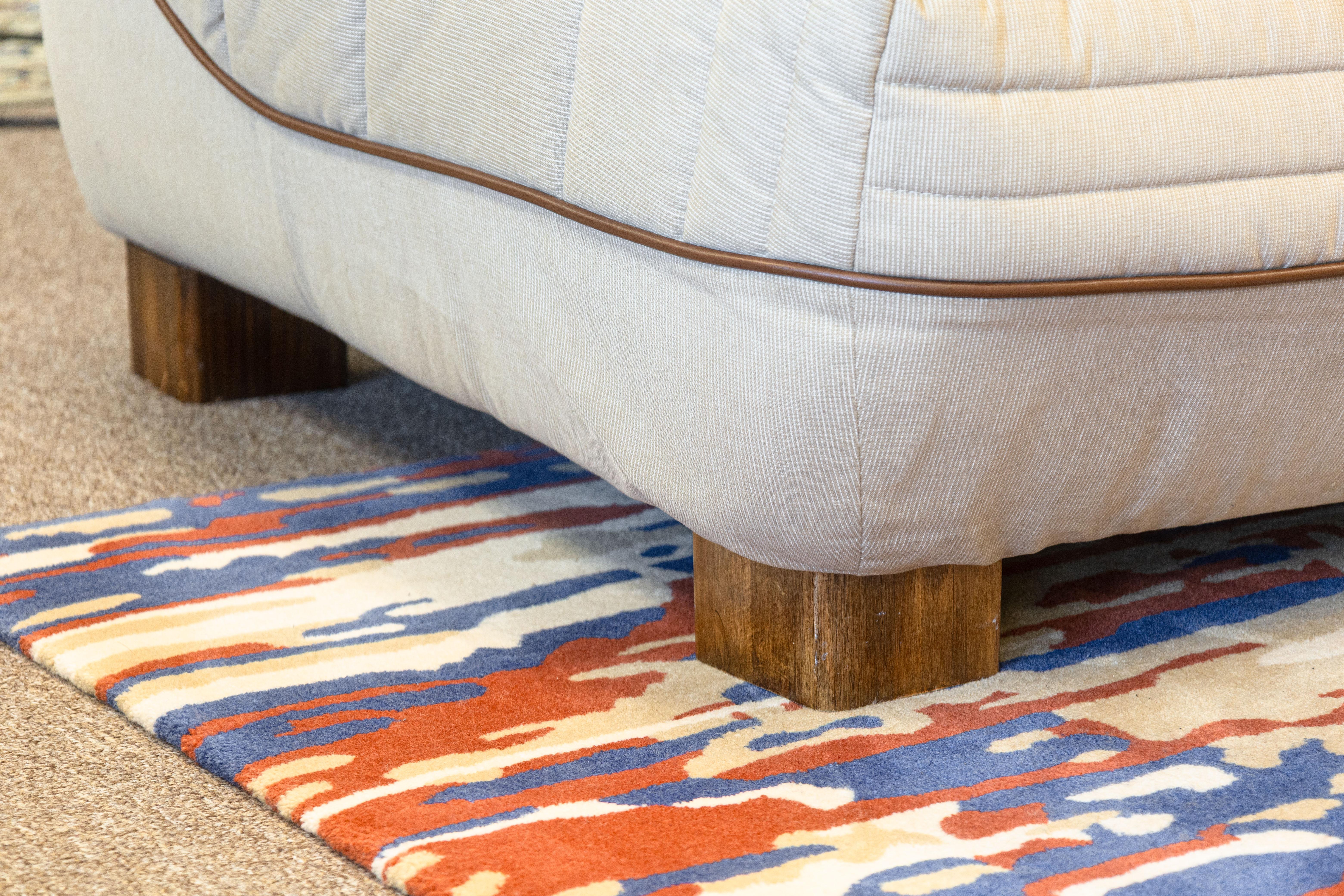 Tissu Paire de canapés-lits en tissu beige Pantoufle de 1979 de Roche Bobois en vente