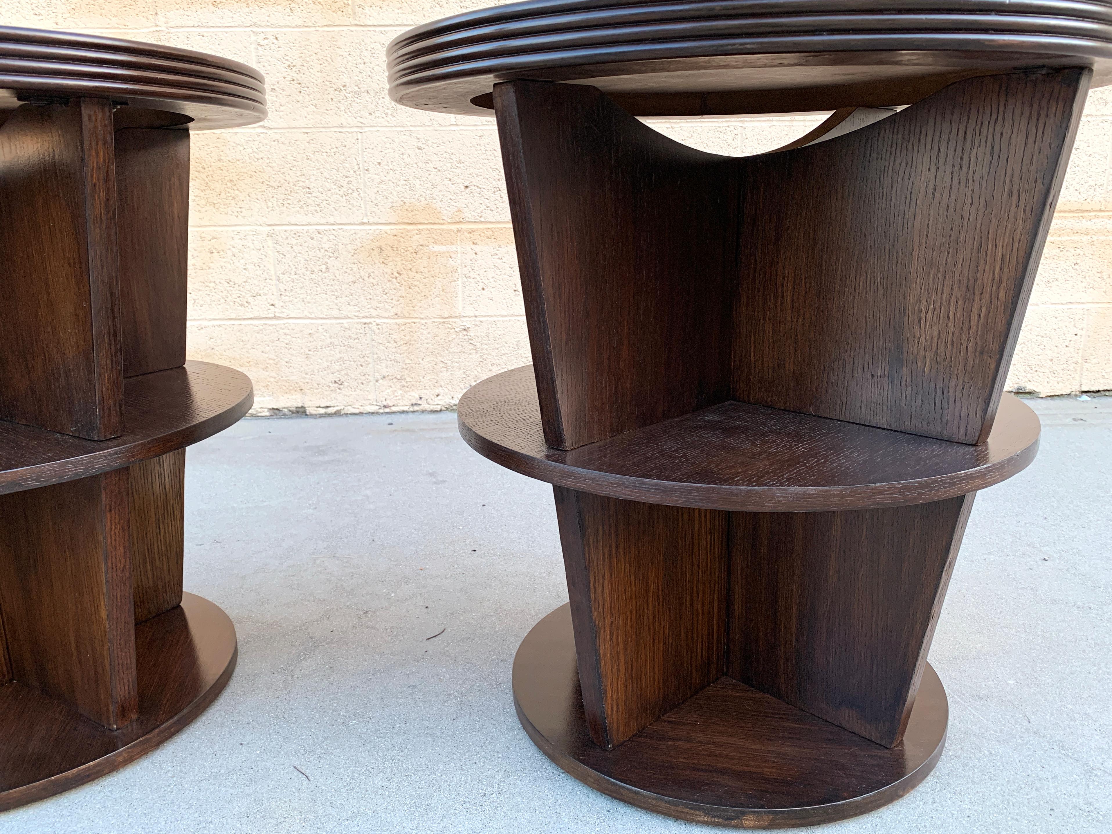 Late 20th Century Pair of 1980s Art Deco Style Side Tables