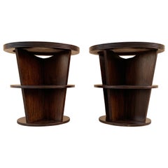 Pair of 1980s Art Deco Style Side Tables
