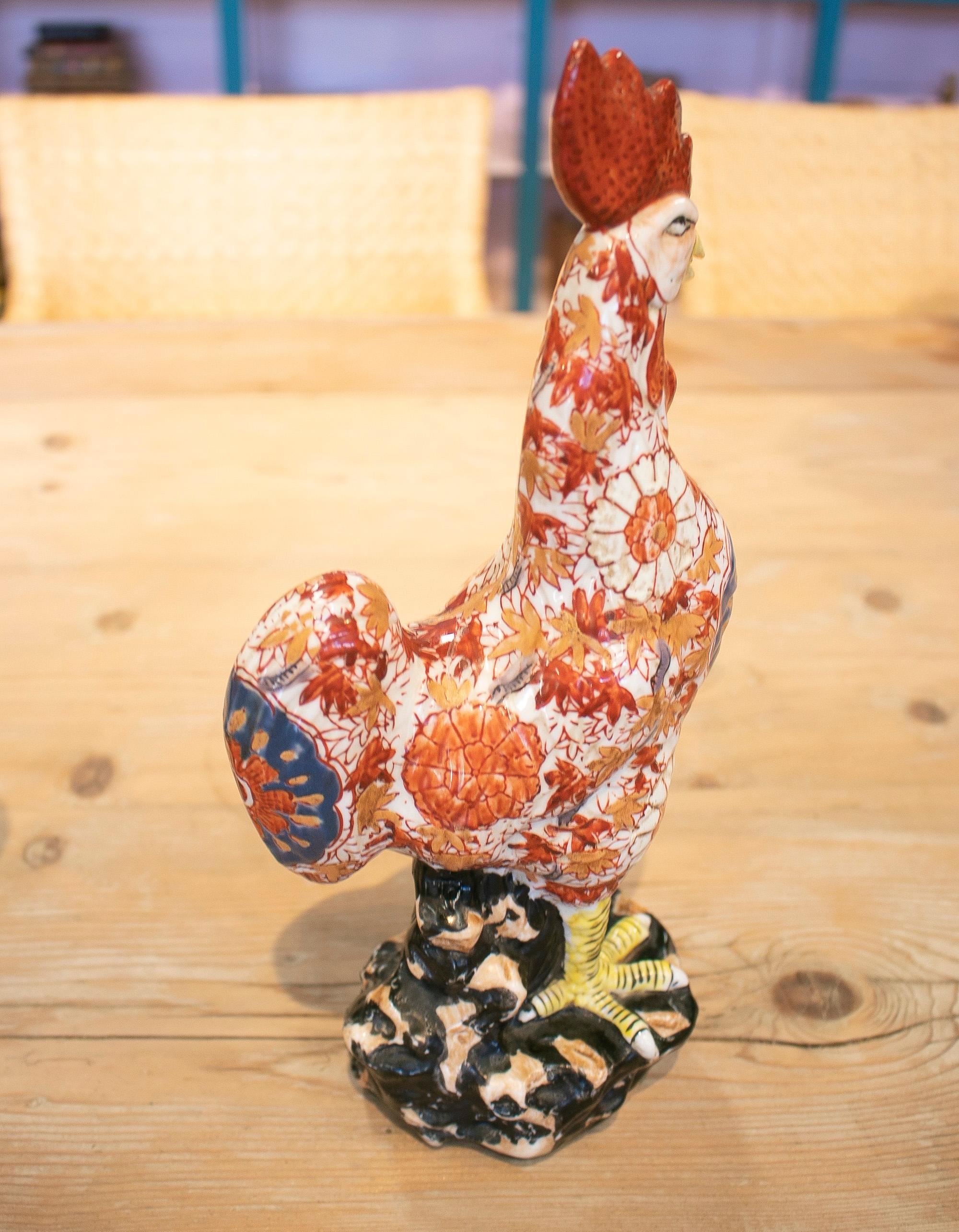 Pair of 1980s Asian Ceramic Hen Statue Figures  4