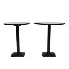 Pair of 1980s Black Side Tables
