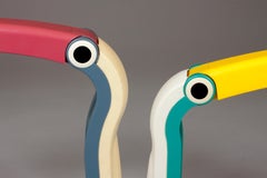 Pair of 1980s Blue and Green Toucan Desk Lamps for Huangslite by H.T. Huang